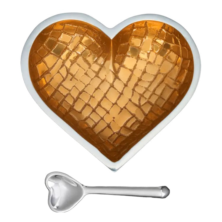 Croco Gold Heart with Heart Spoon