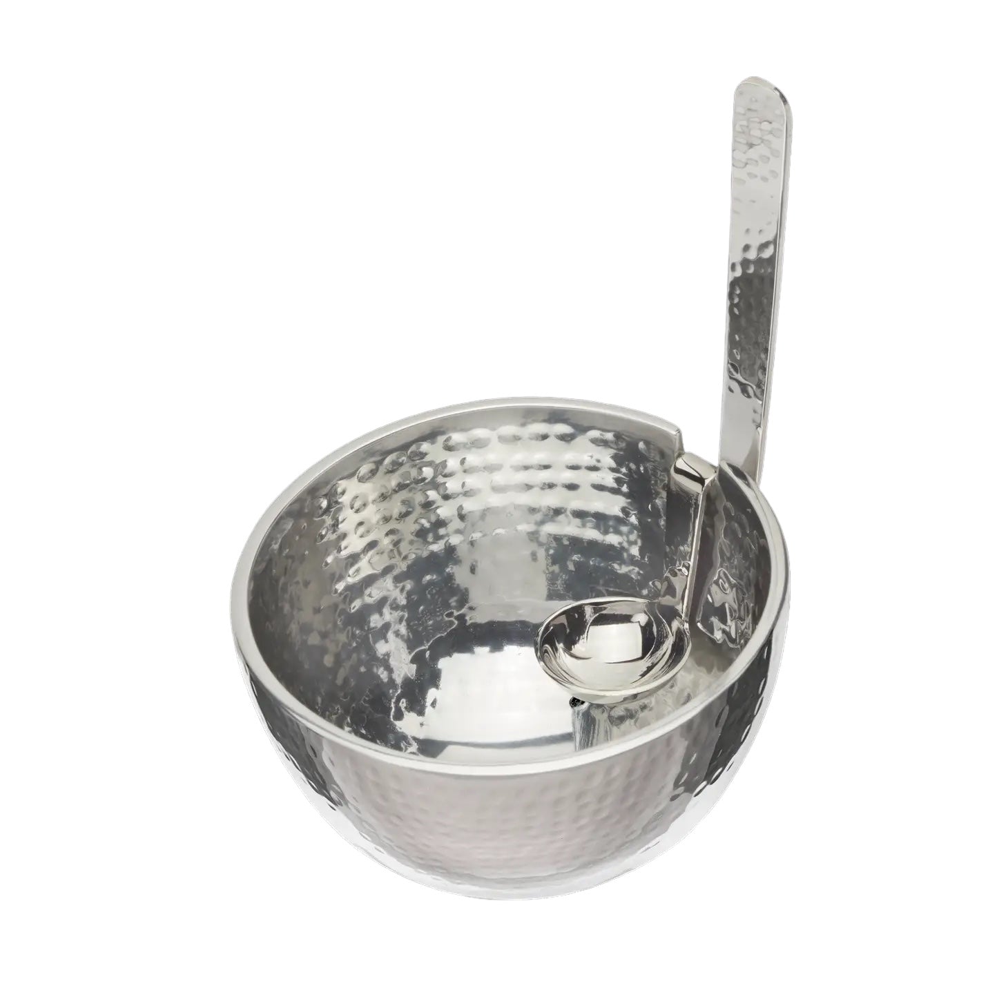 Hammered Silver Baby Benzy Bowl with Spoon