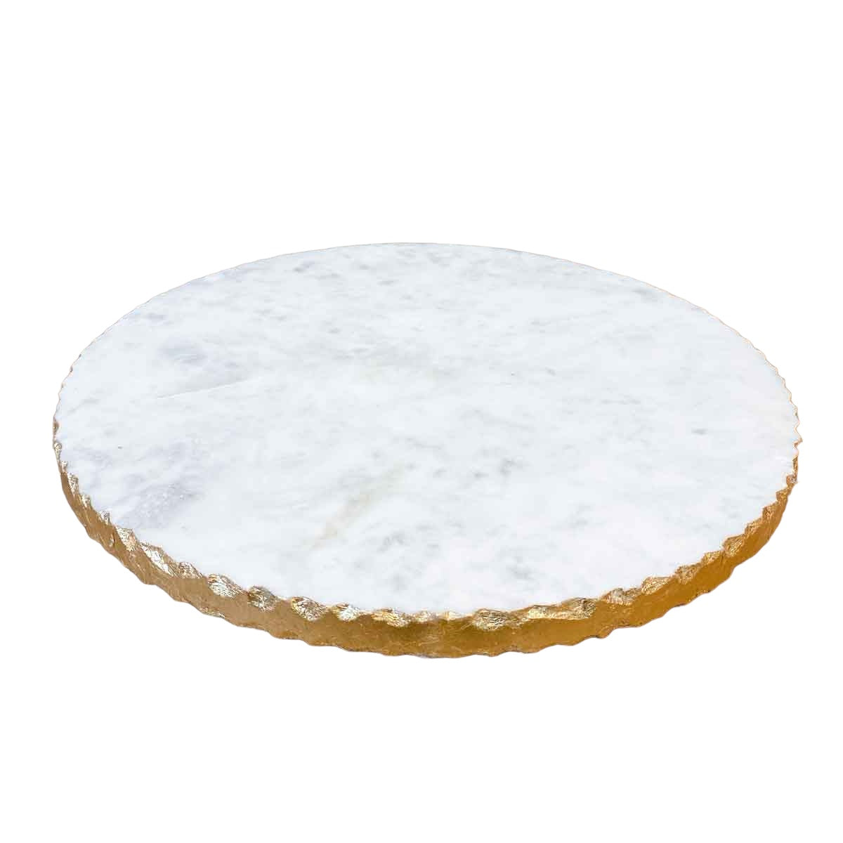 Marble Lazy Susan White/Gold