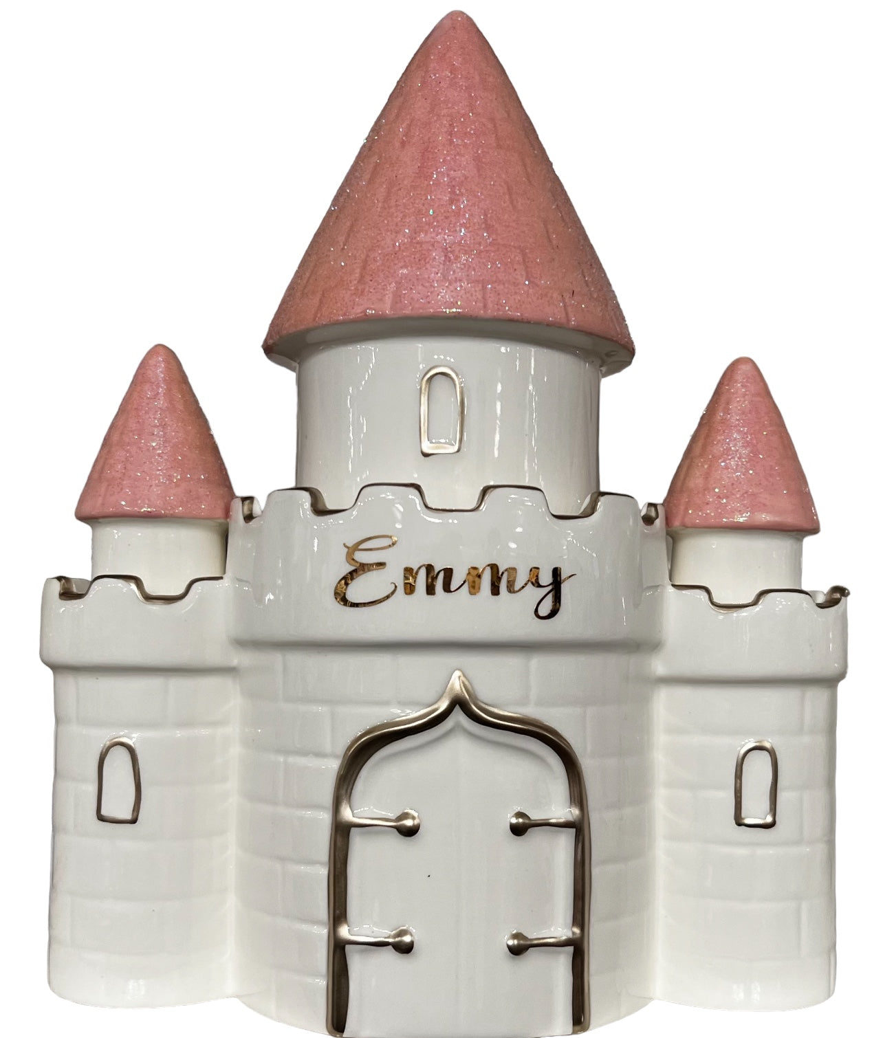 Personalized Bank Ceramic- Pink Castle
