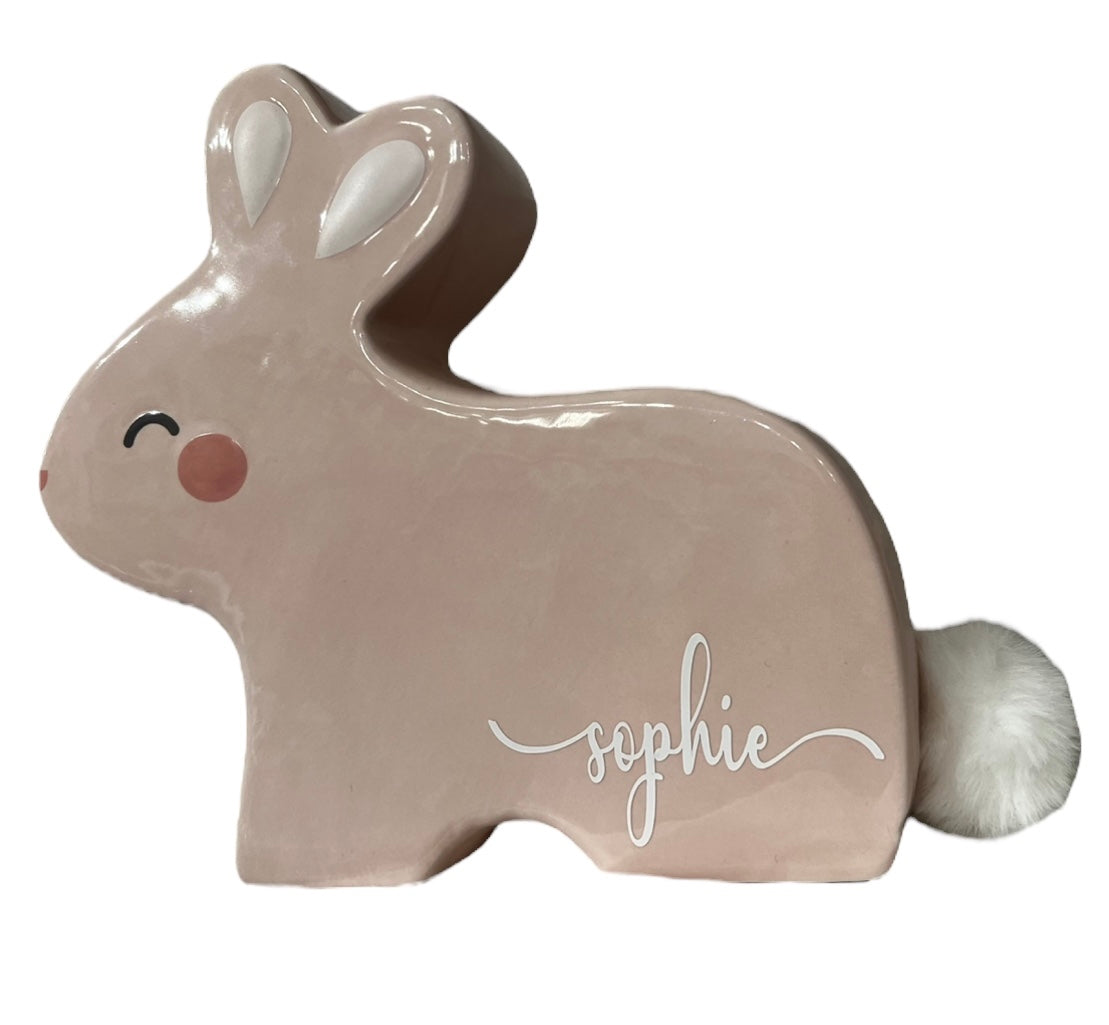 Personalized Ceramic Bank - Bunny