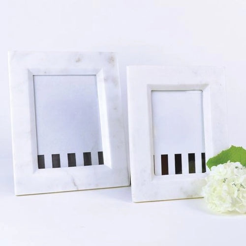 White Marble 4x6 Picture Frame