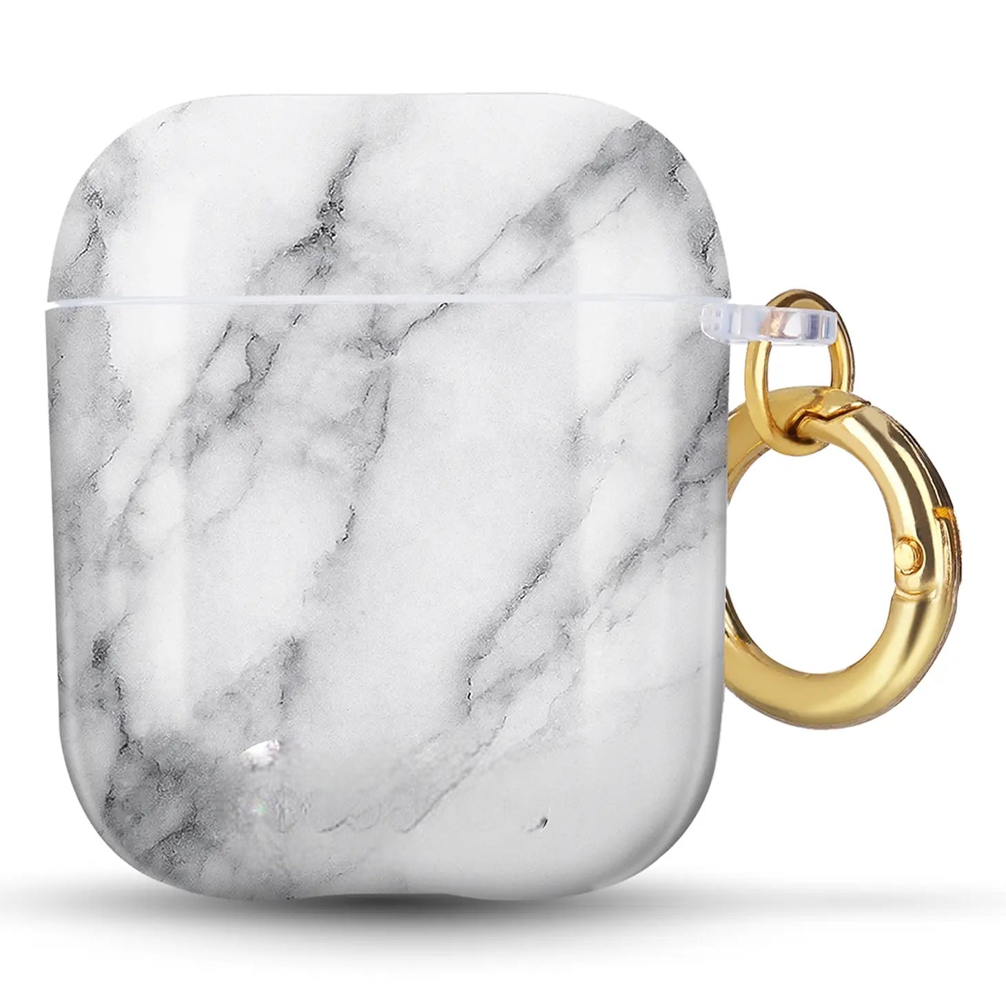 AirPods case - white marble