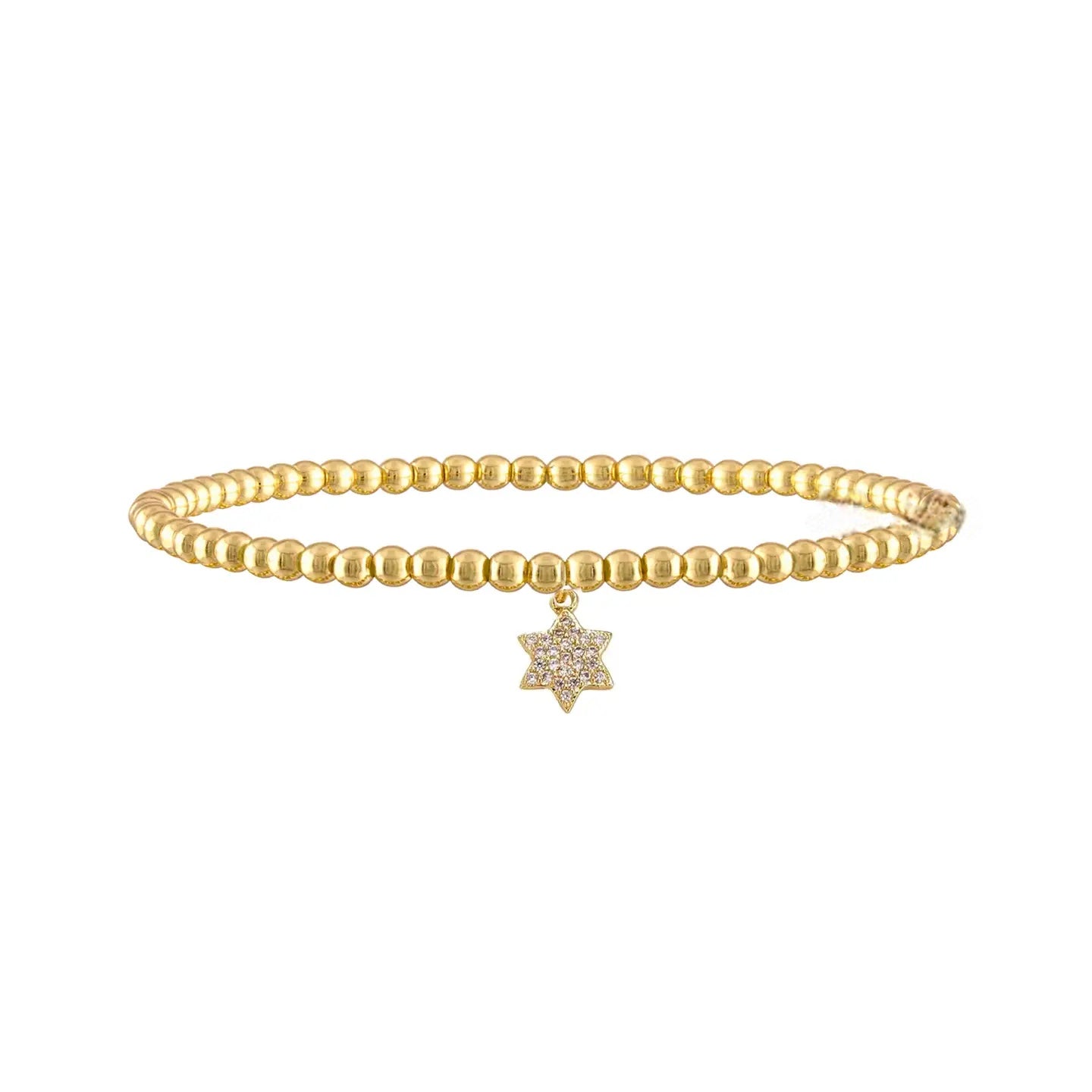 Gold tiny Star of David bracelet
