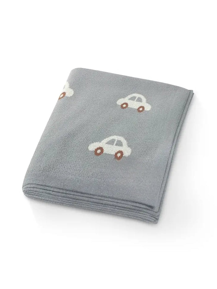 Personalized Blanket - Grey Cars