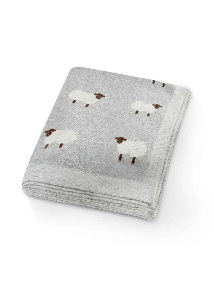 Personalized Blanket  - Grey Sheep