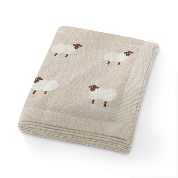 Personalized Blanket - Sheep - Taupe