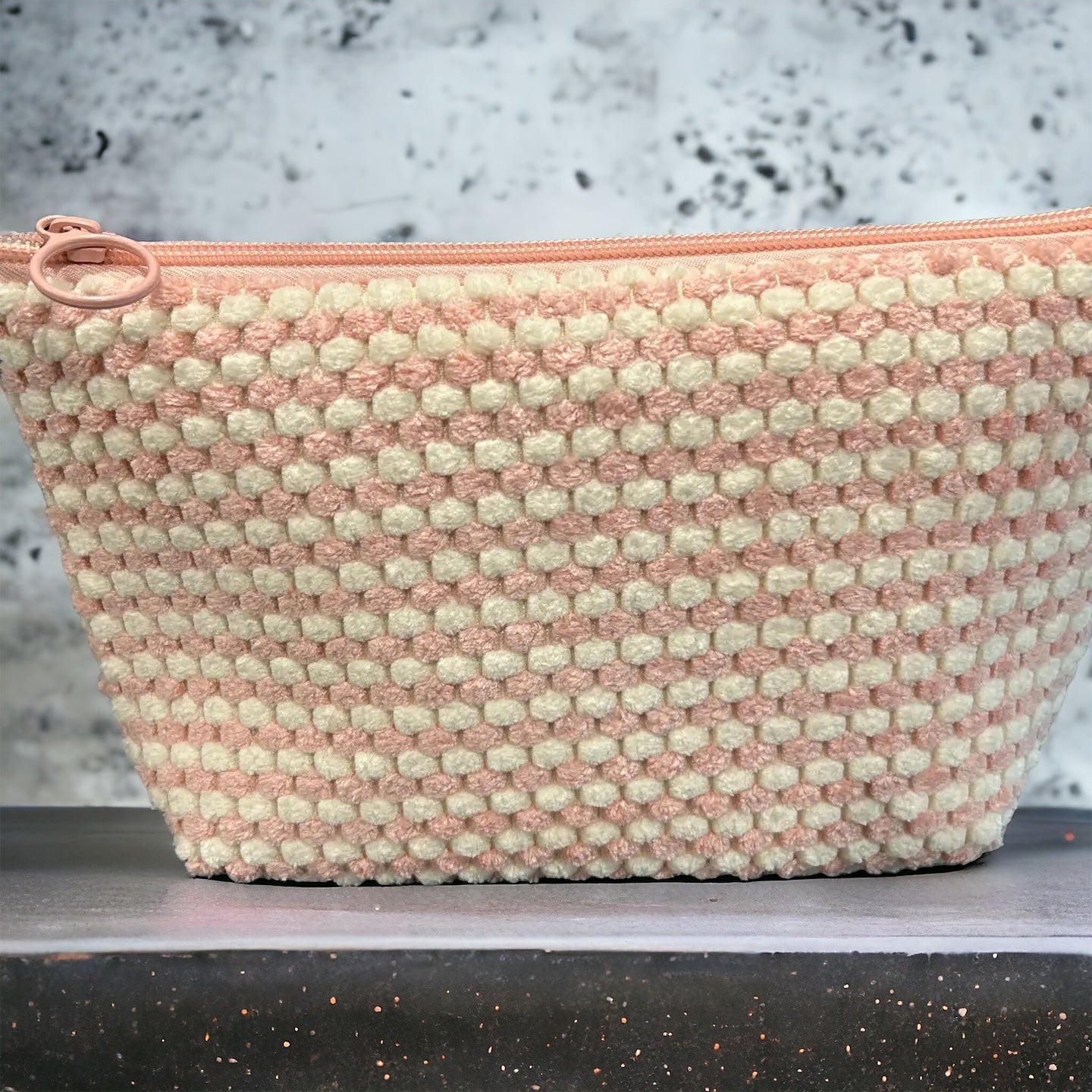 Woven Cosmetic Bag - Pink