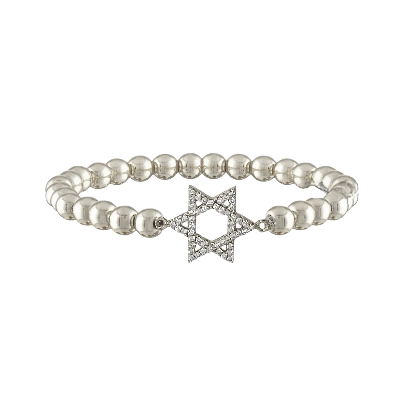 Silver Star of David Bracelet