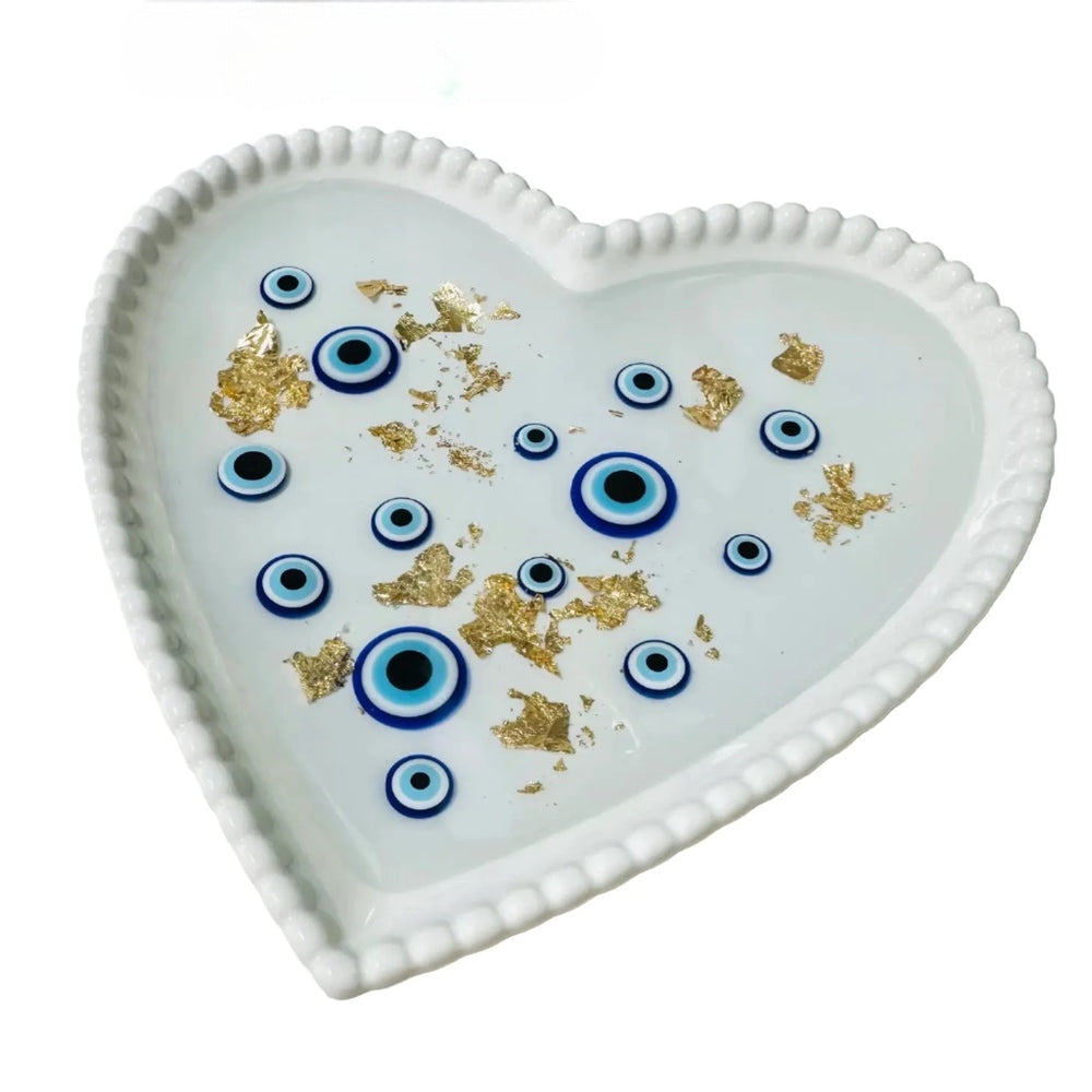 Evil Eye Heart Trinket Catchall Dish