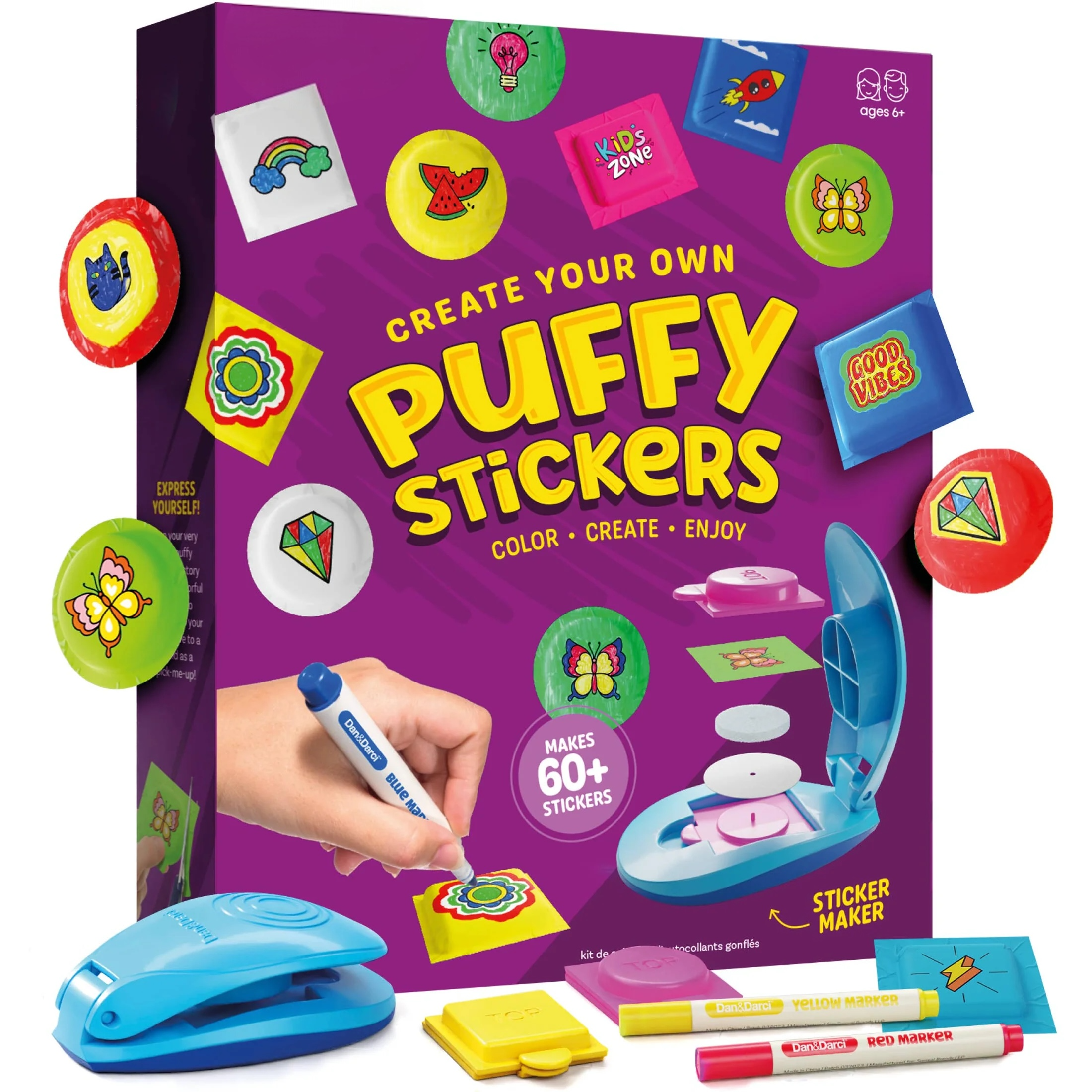 Puffy Sticker Maker Kit for Kids - Make Your Own 3D Stickers