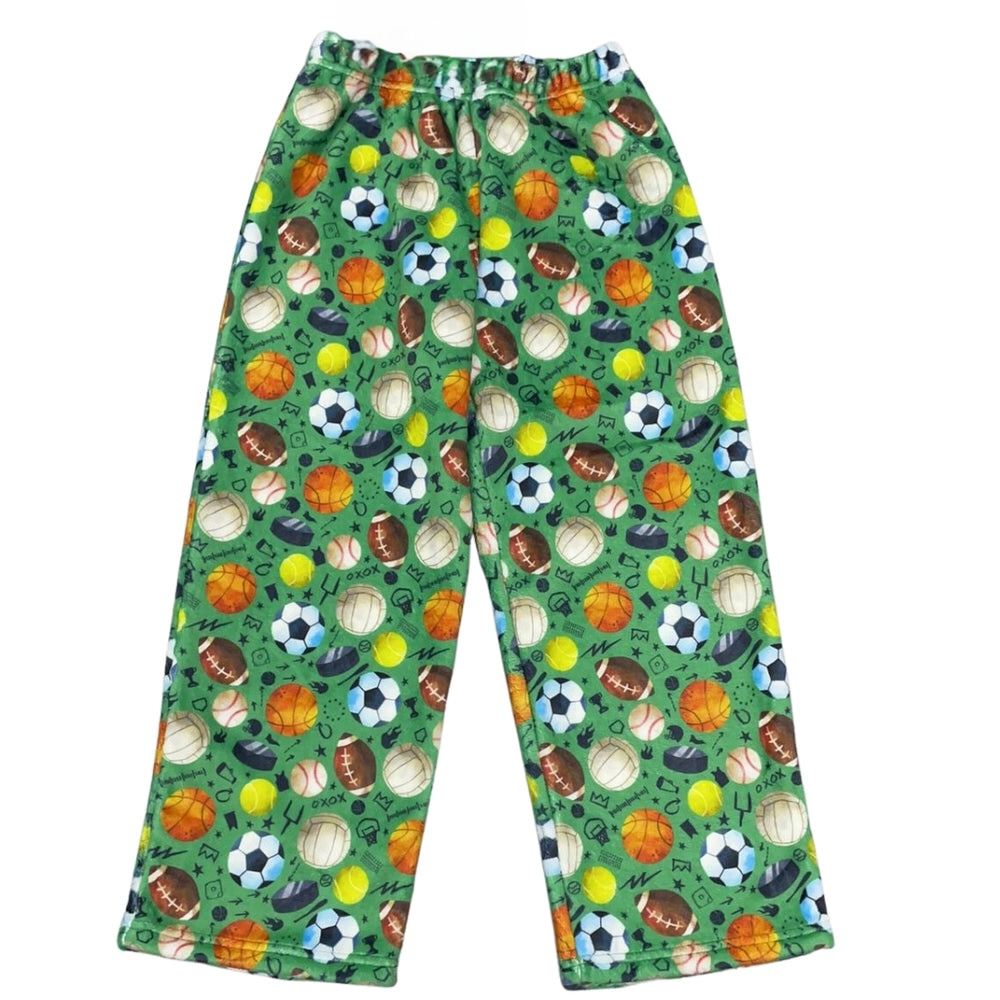 Pantalon en peluche pour enfants - sport vert