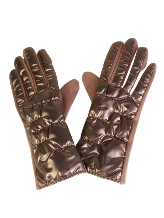 Puffer bronze Gloves