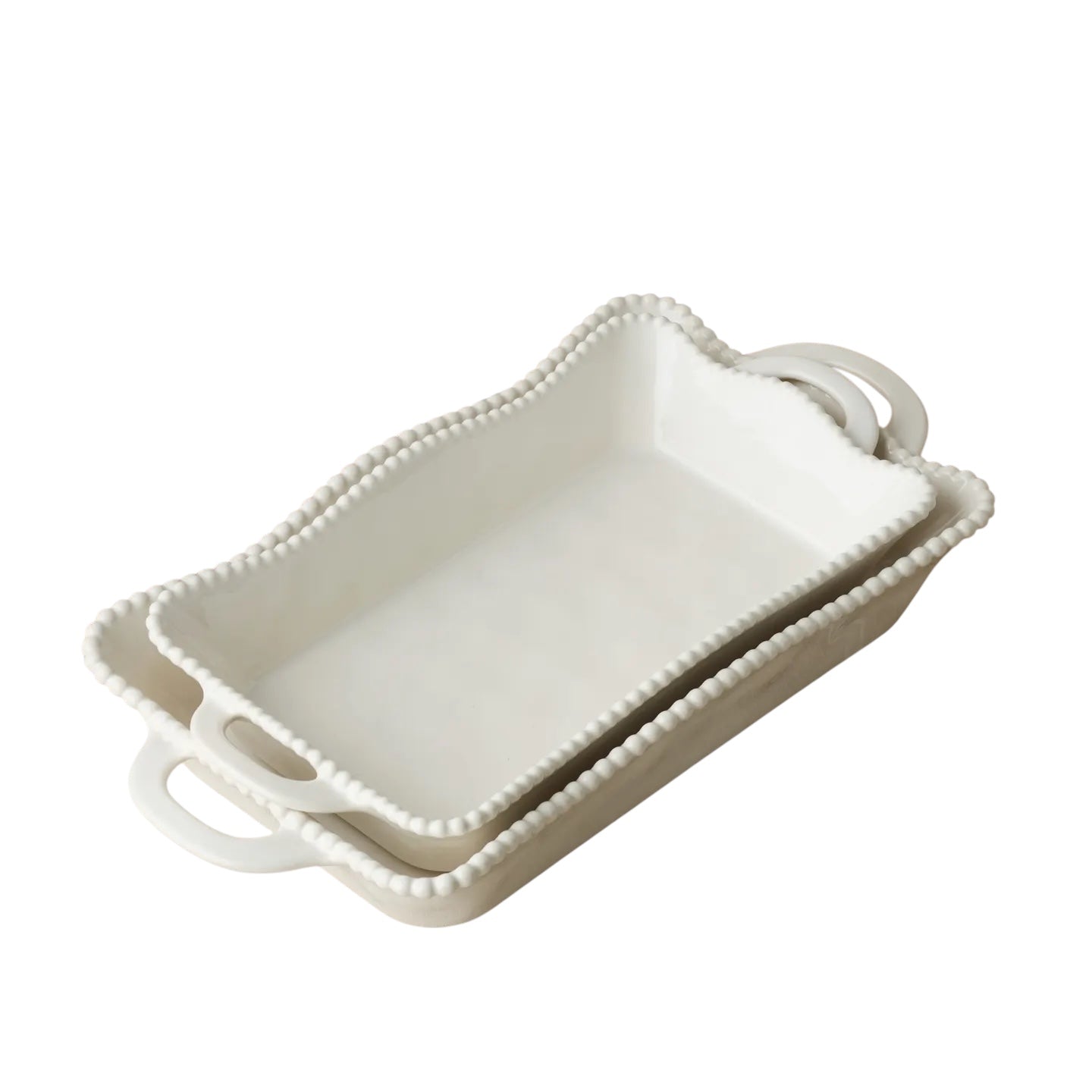 Plat à four rectangulaire crème moyen 14 po x 8,75 po