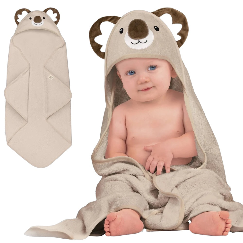 Personalized Cotton Bamboo Hooded Towel - Koala