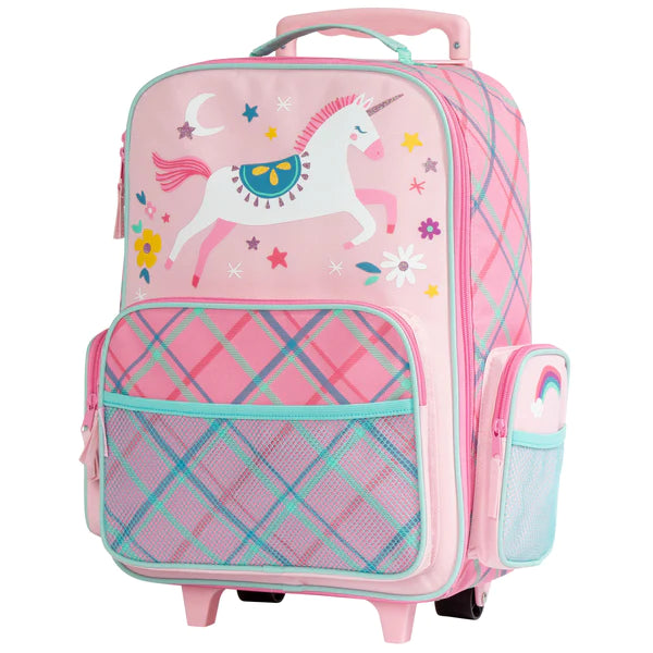 personalized rolling Luggage - Pink Unicorn