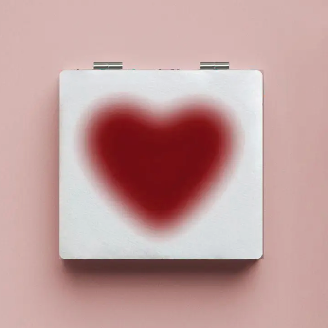 heart Foldable Mini Makeup Mirror