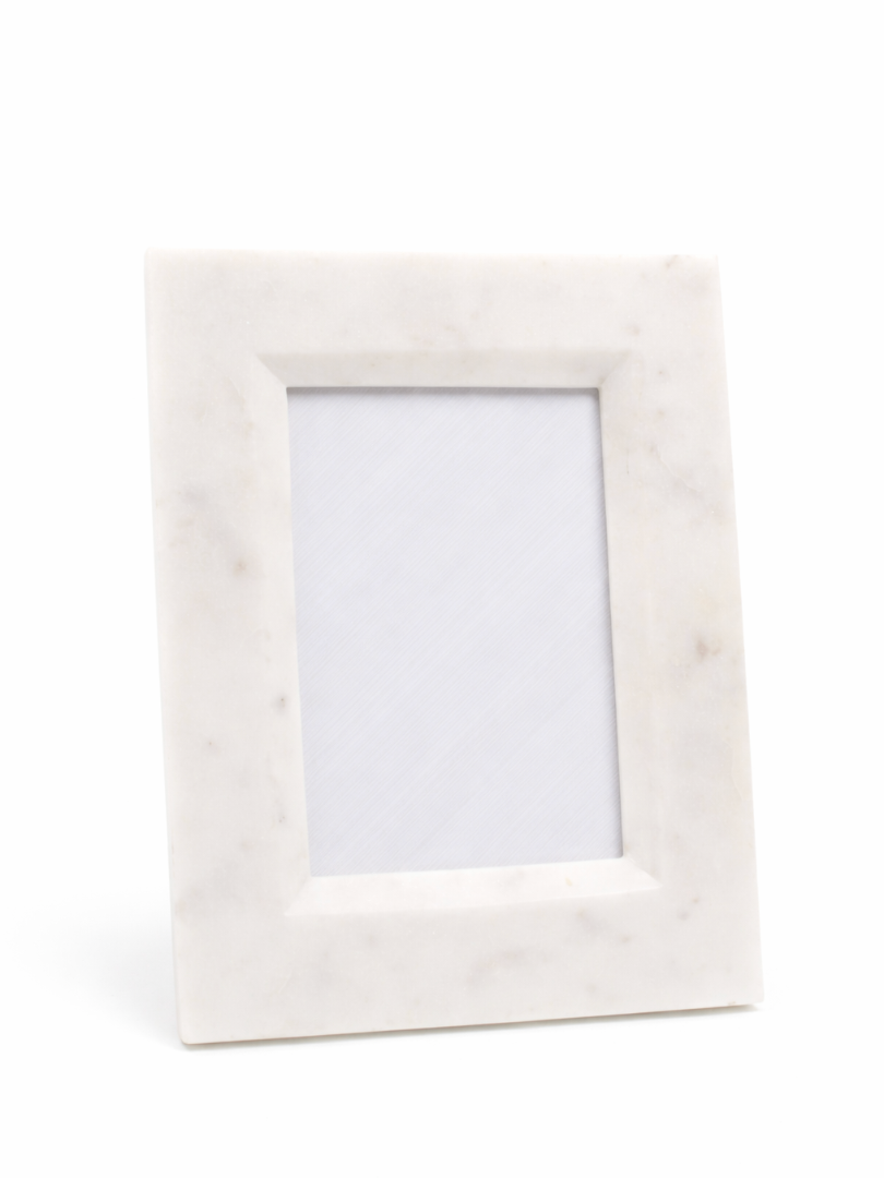 White Marble 5x7 Picture Frame