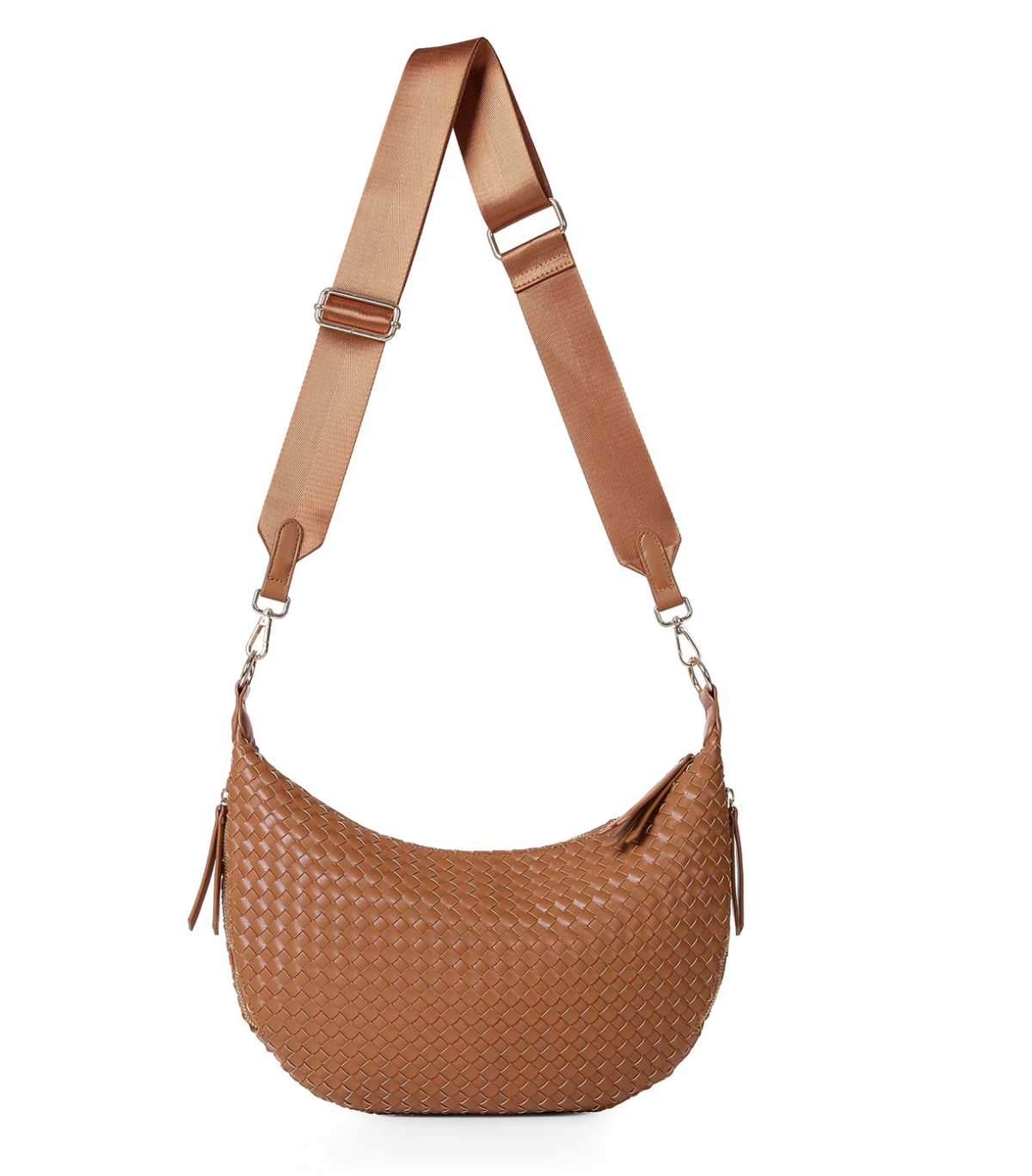 Sac cabas en cuir végan gaufré - noir