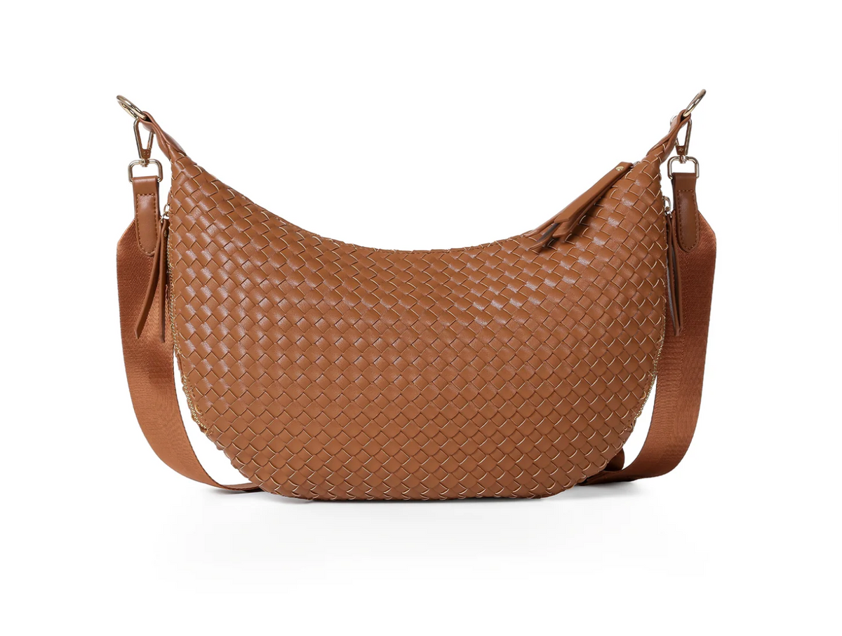 Sac cabas en cuir végan gaufré - noir