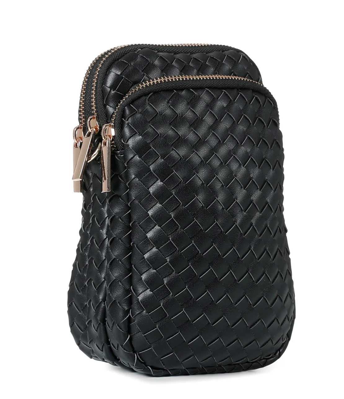 Sac bandoulière cargo pour téléphone en cuir végan grainé