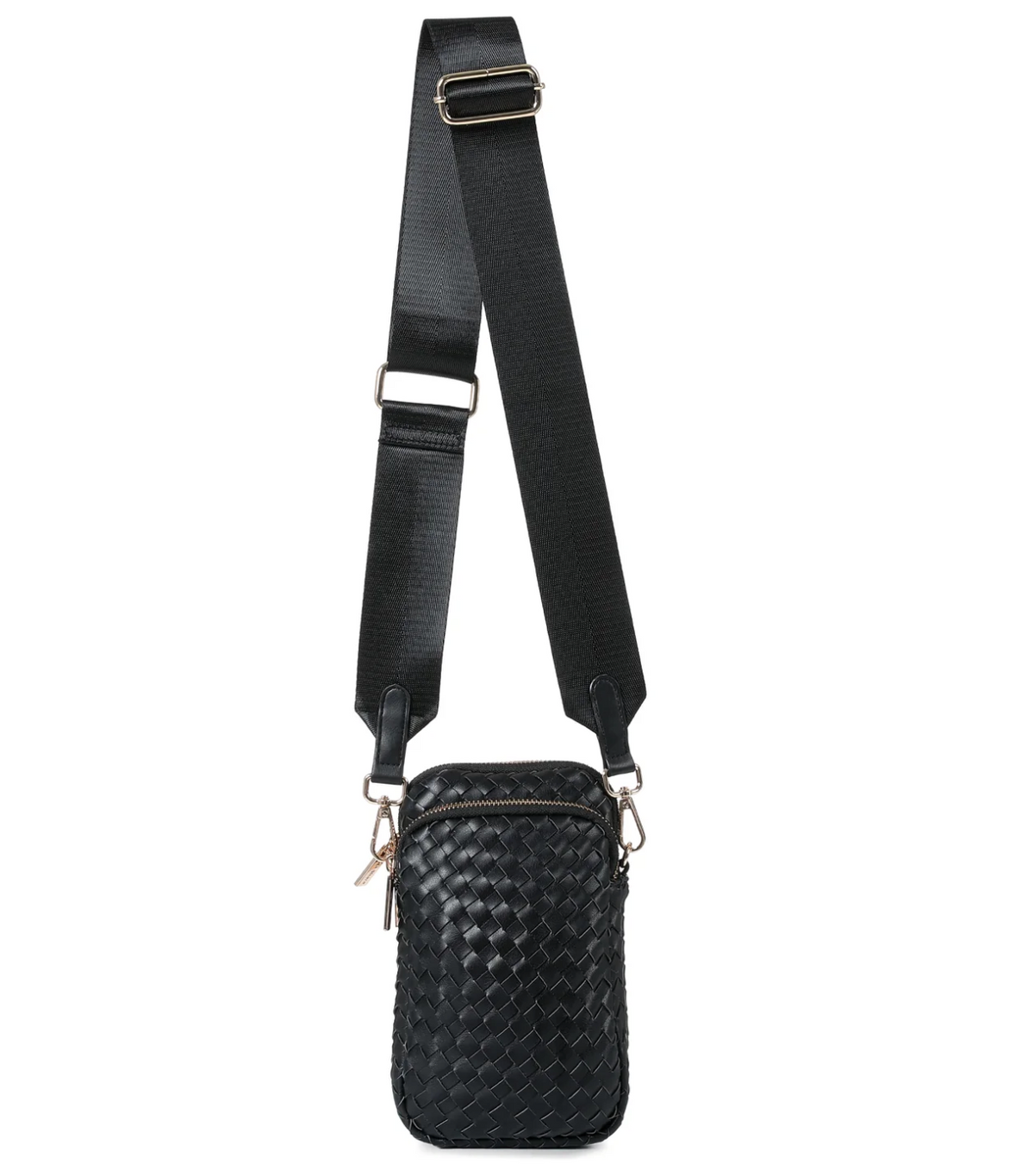 Sac bandoulière cargo pour téléphone en cuir végan grainé