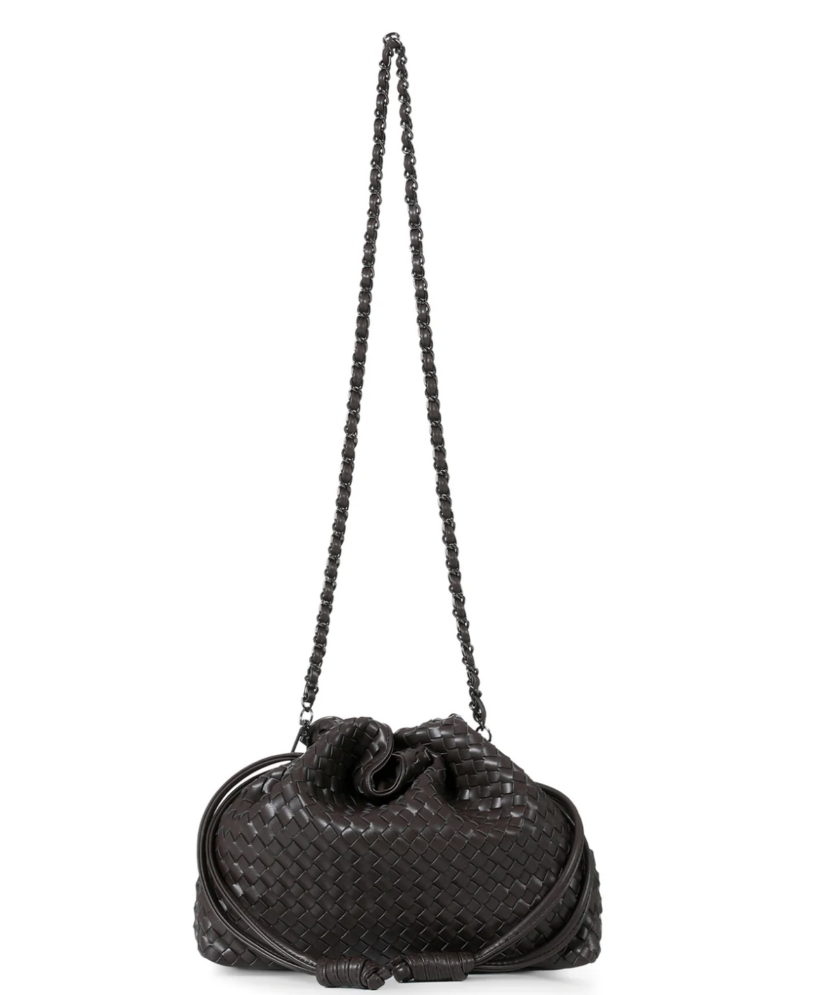 Sac cabas en cuir végan gaufré - noir