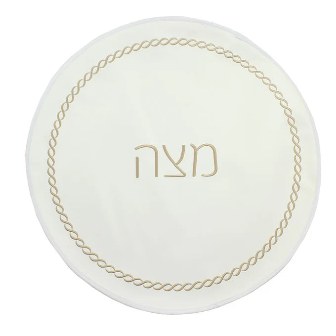 braided design seder set- gold