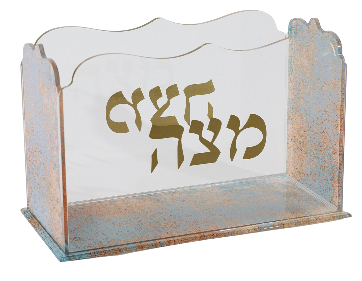 acrylic Open Stand square Matzah Box