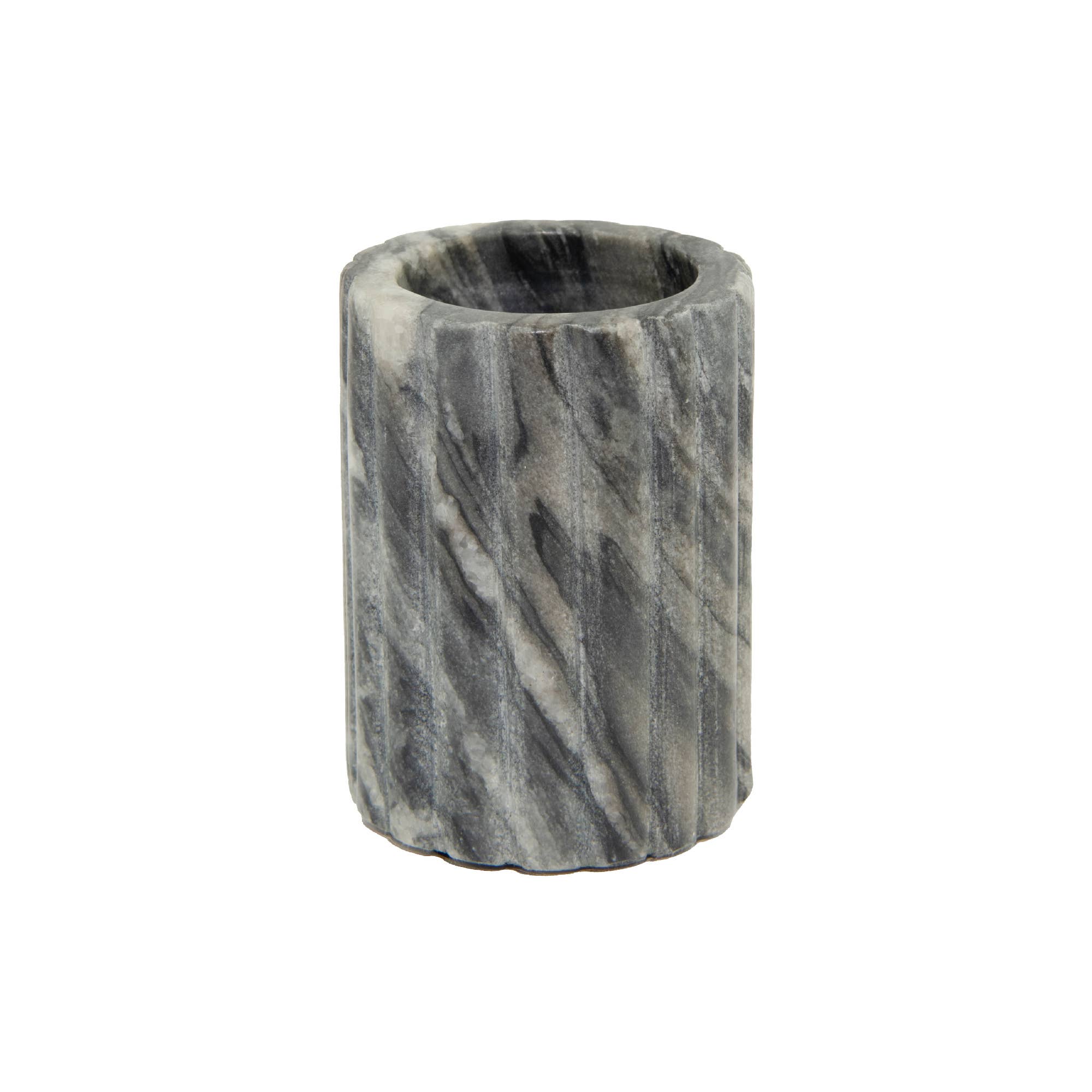 Grey ribbed Marble Tumbler