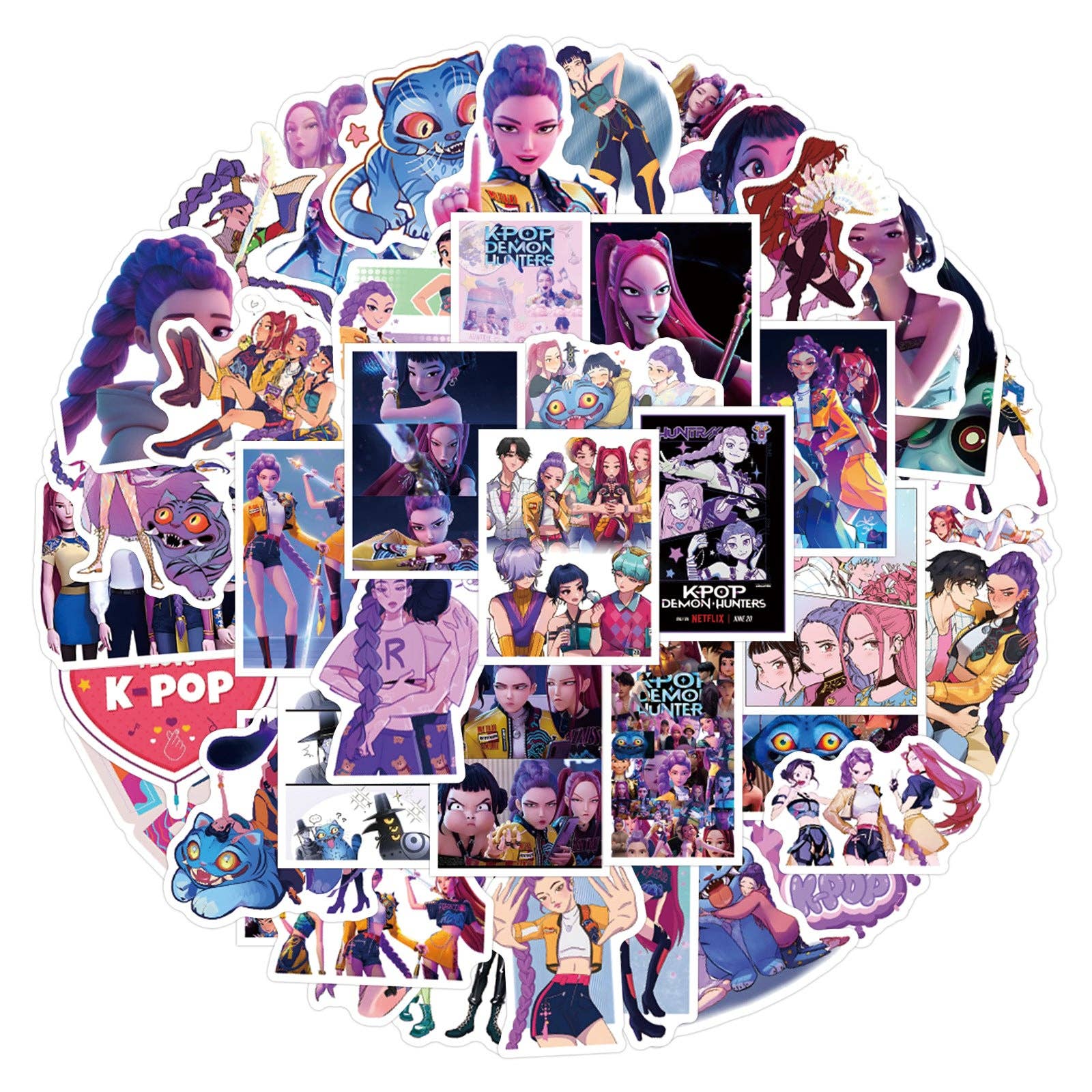 KPop Demon Hunters Waterproof Stickers Pack of 55