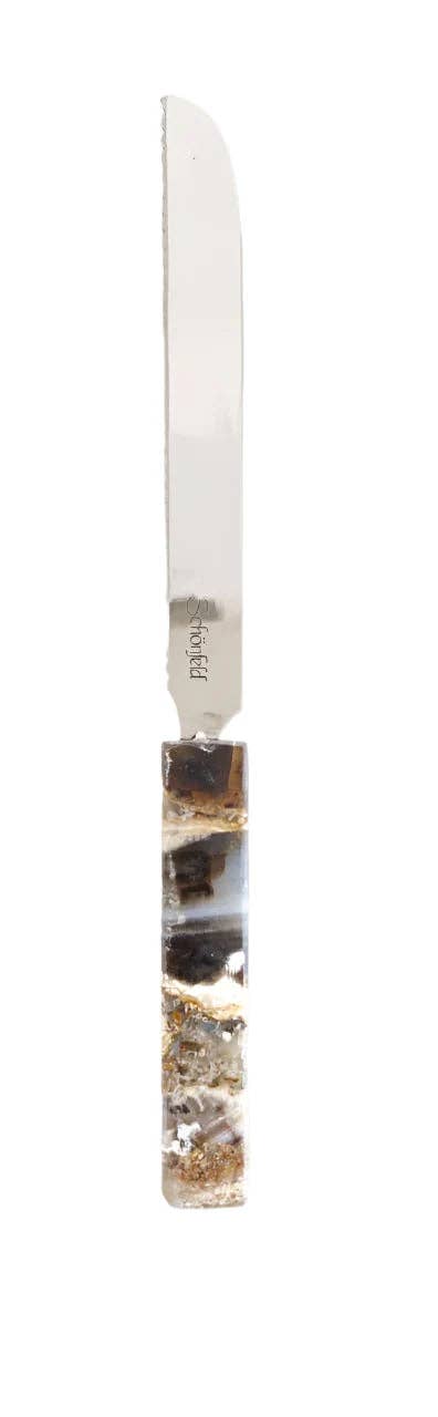 Earth Agate Challah Knife