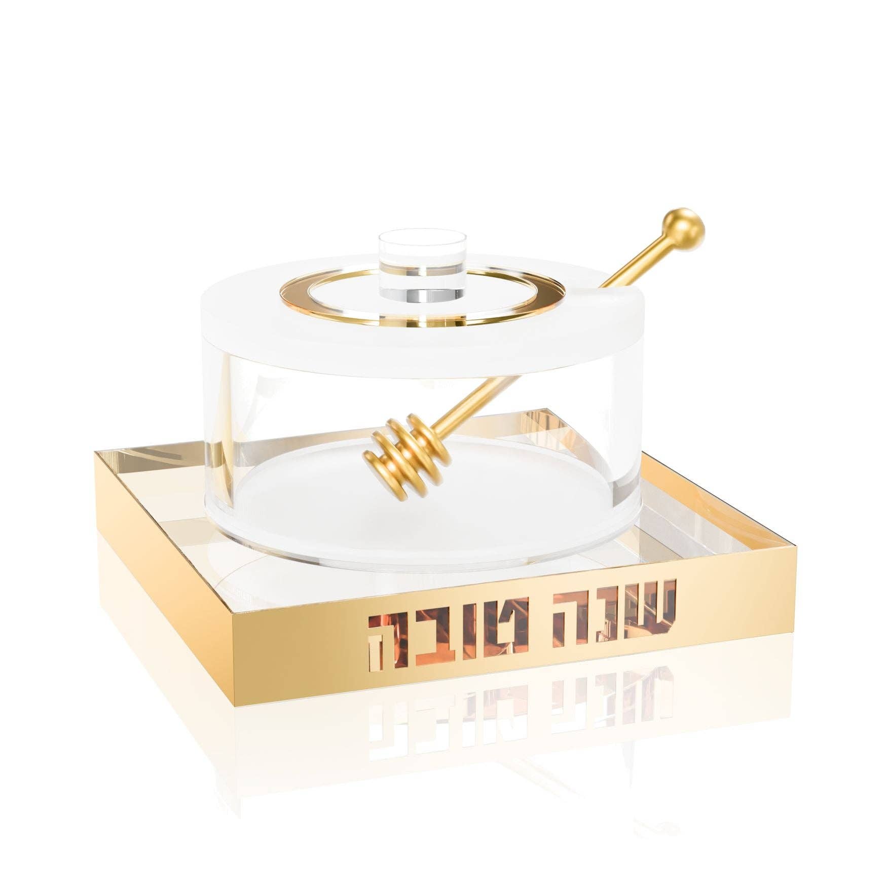 Lucent Honey Dish - gold