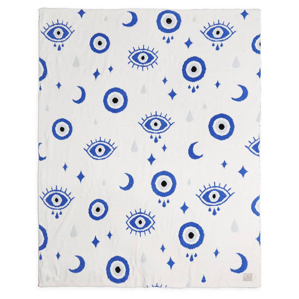 Evil Eye Reversible Throw Blanket