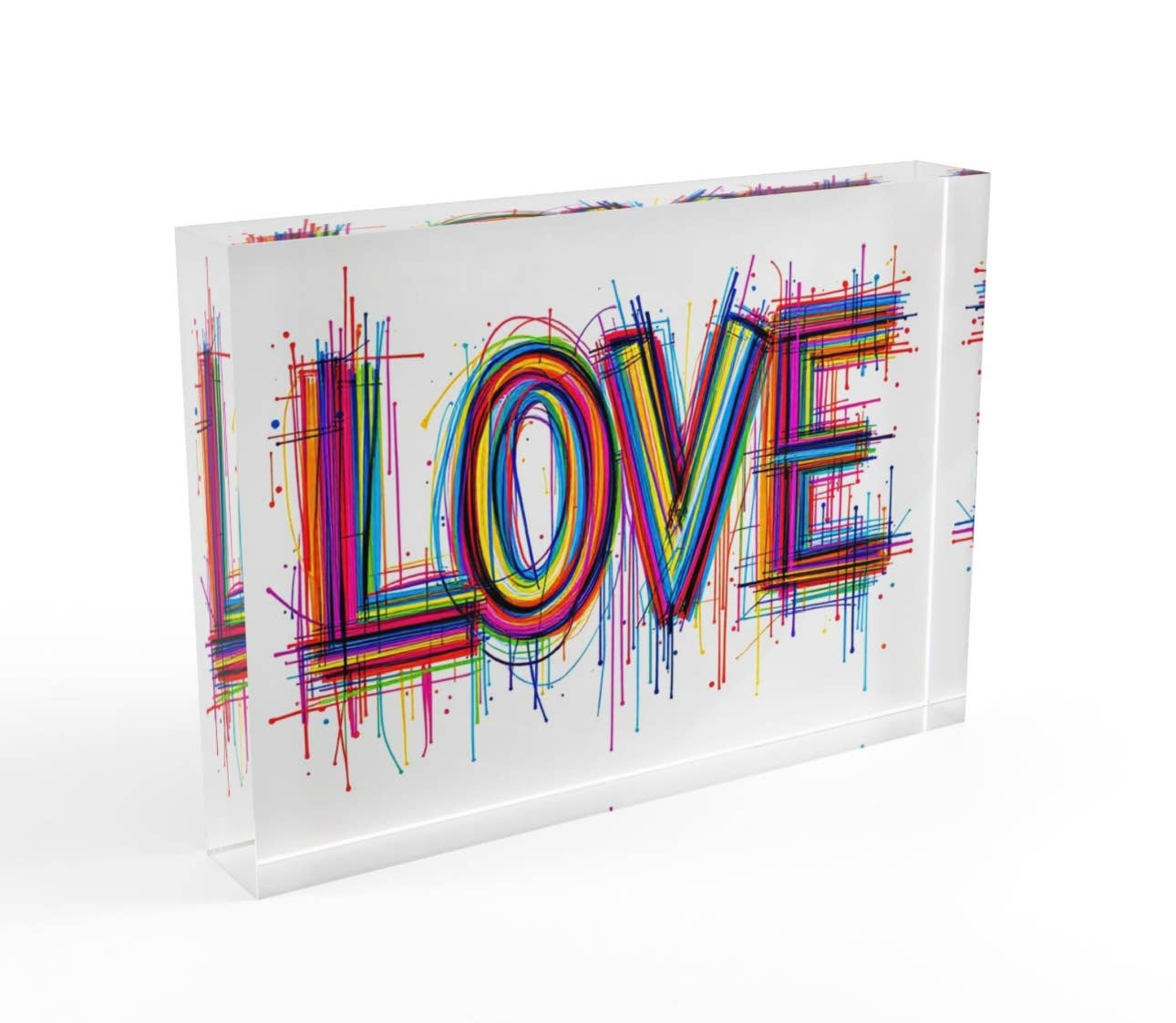 Love Crystal Block Decor  