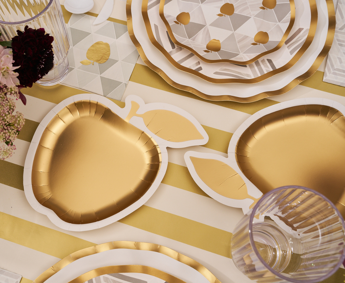 Golden Apple paper Salad Plates