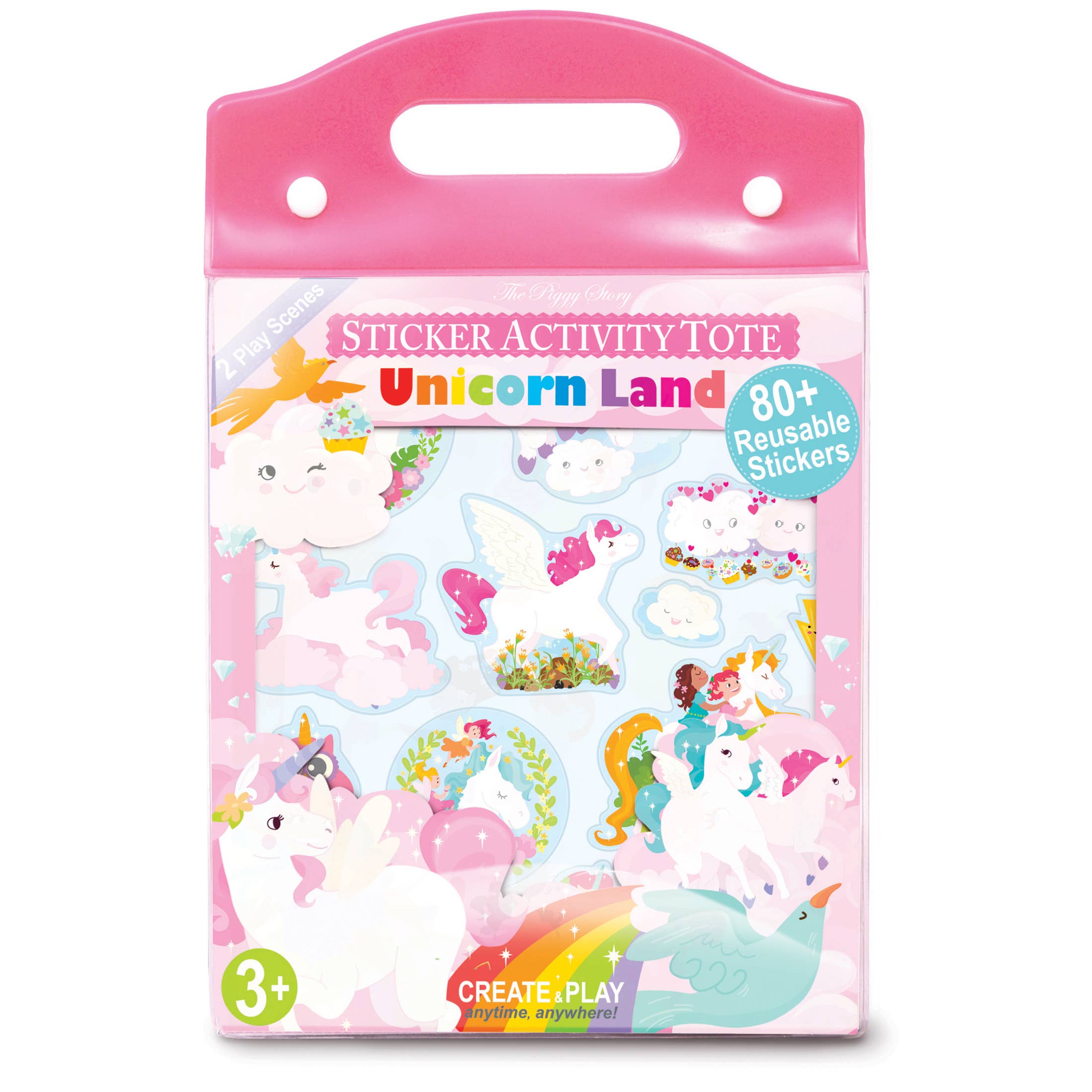 Unicorn Land Reusable Sticker Activity Tote