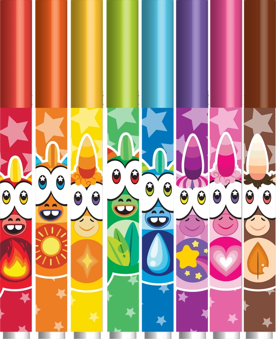 Care Bears Scented unicorn Markers - set of 8