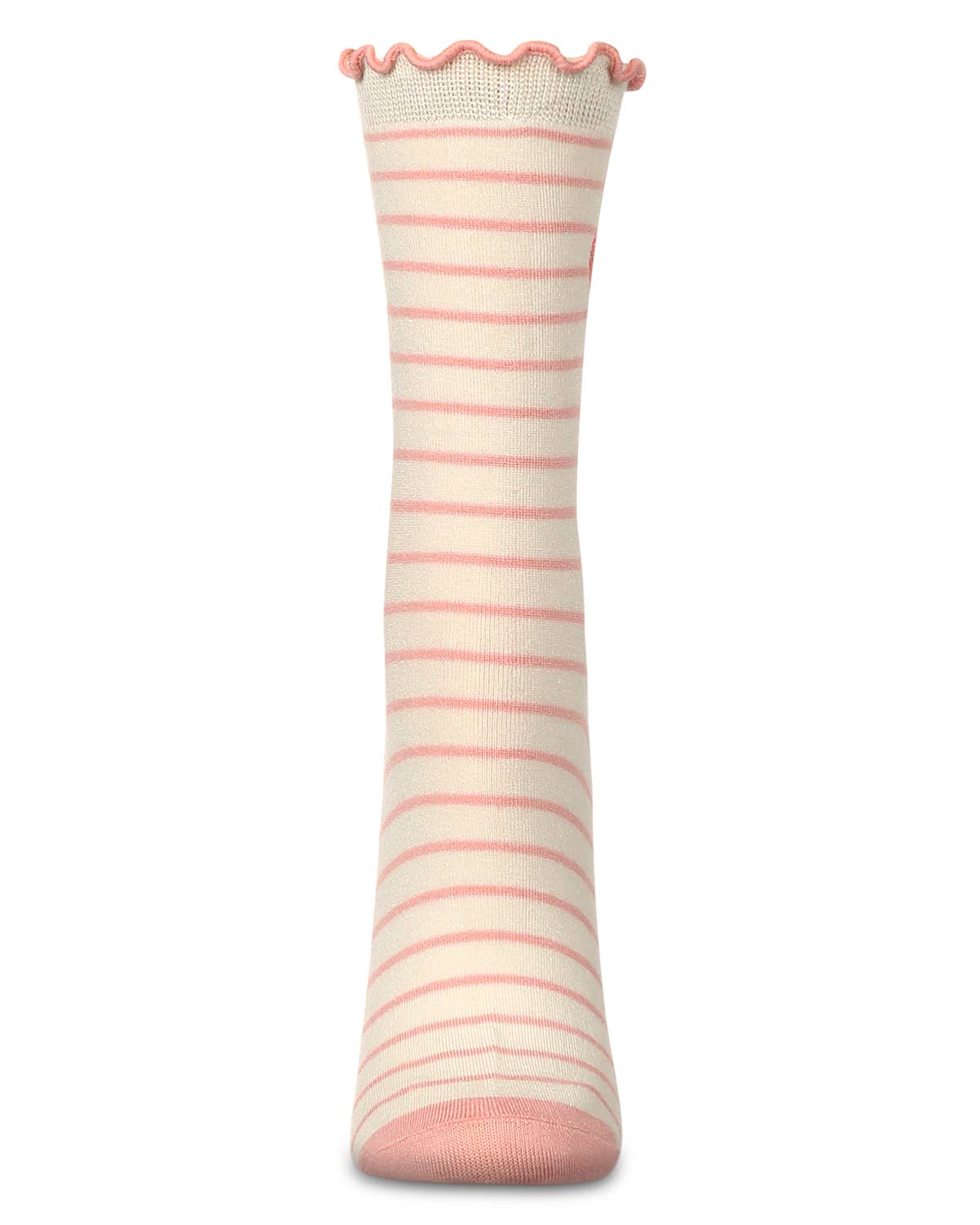 Women's Embroidered Heart Striped Socks