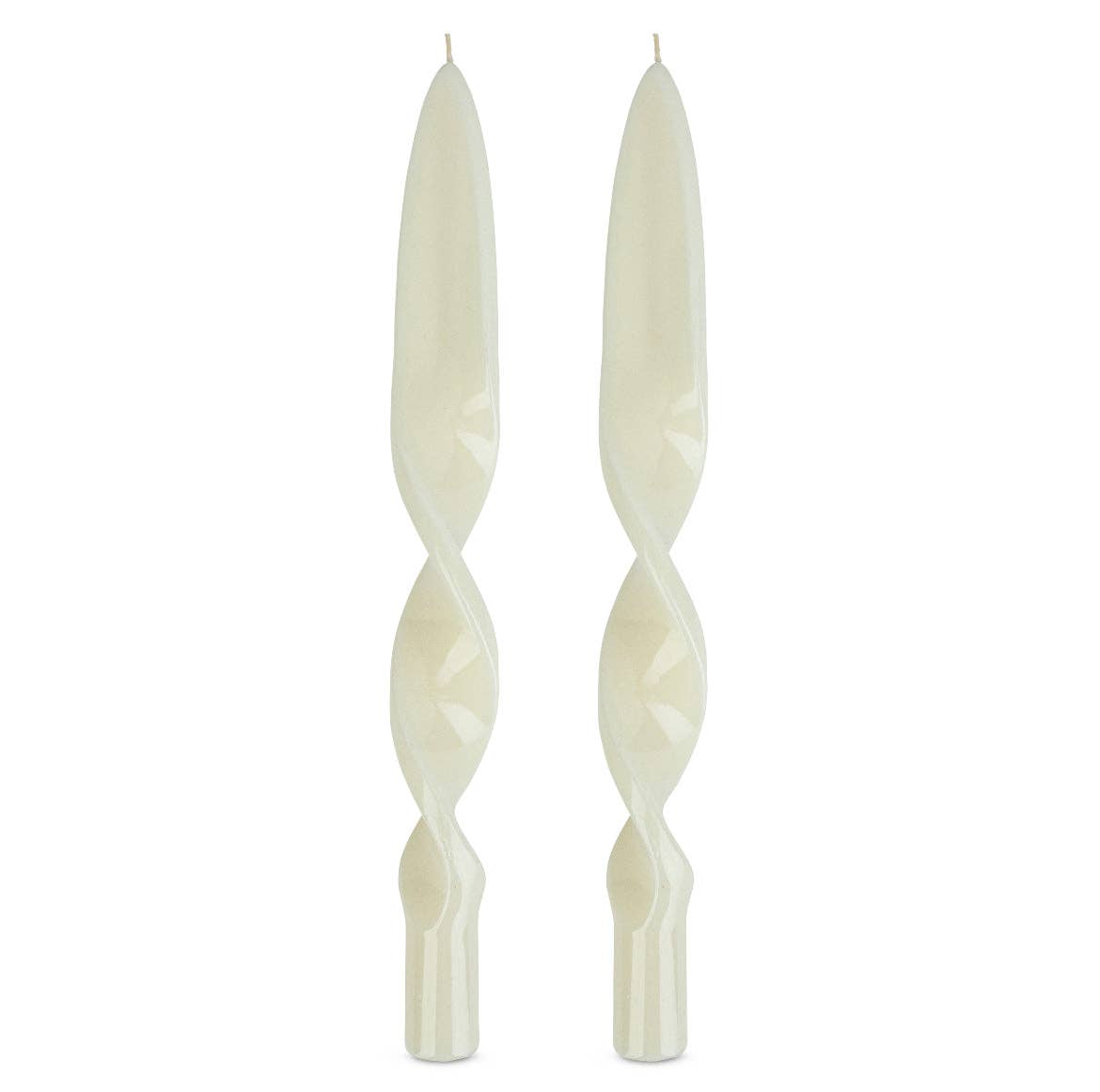 Twisted Decor Candle Sticks - white