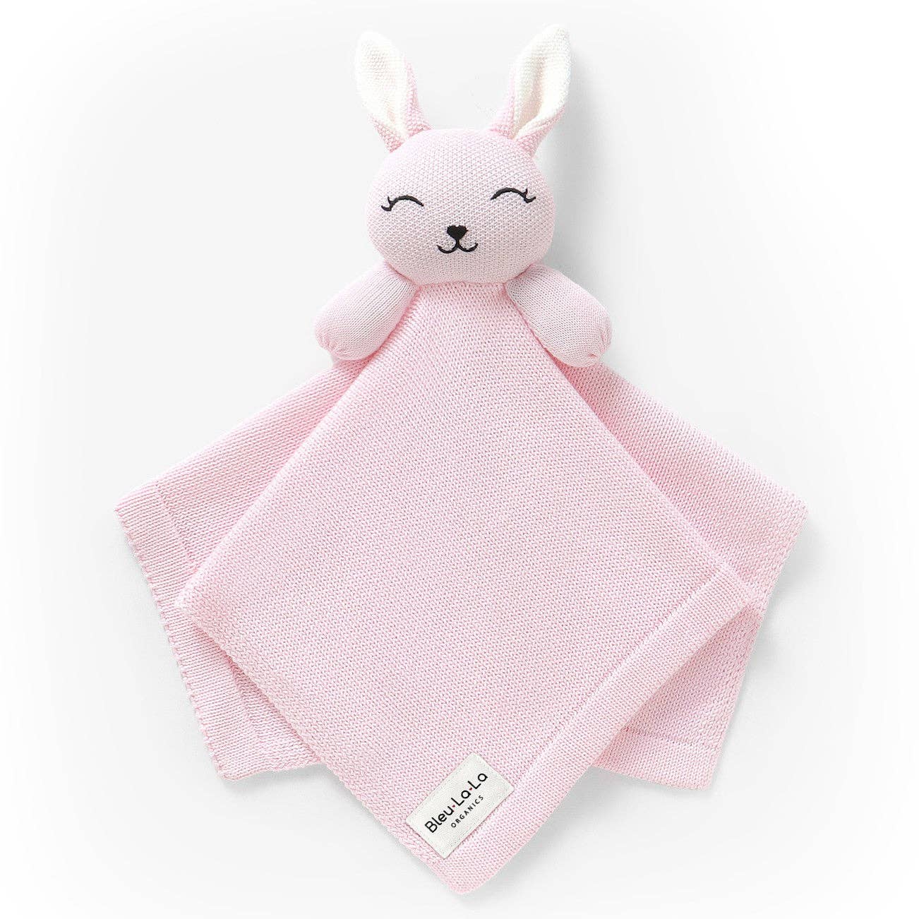 Organic Plush Lovey Security Blanket: Bunny - Pink