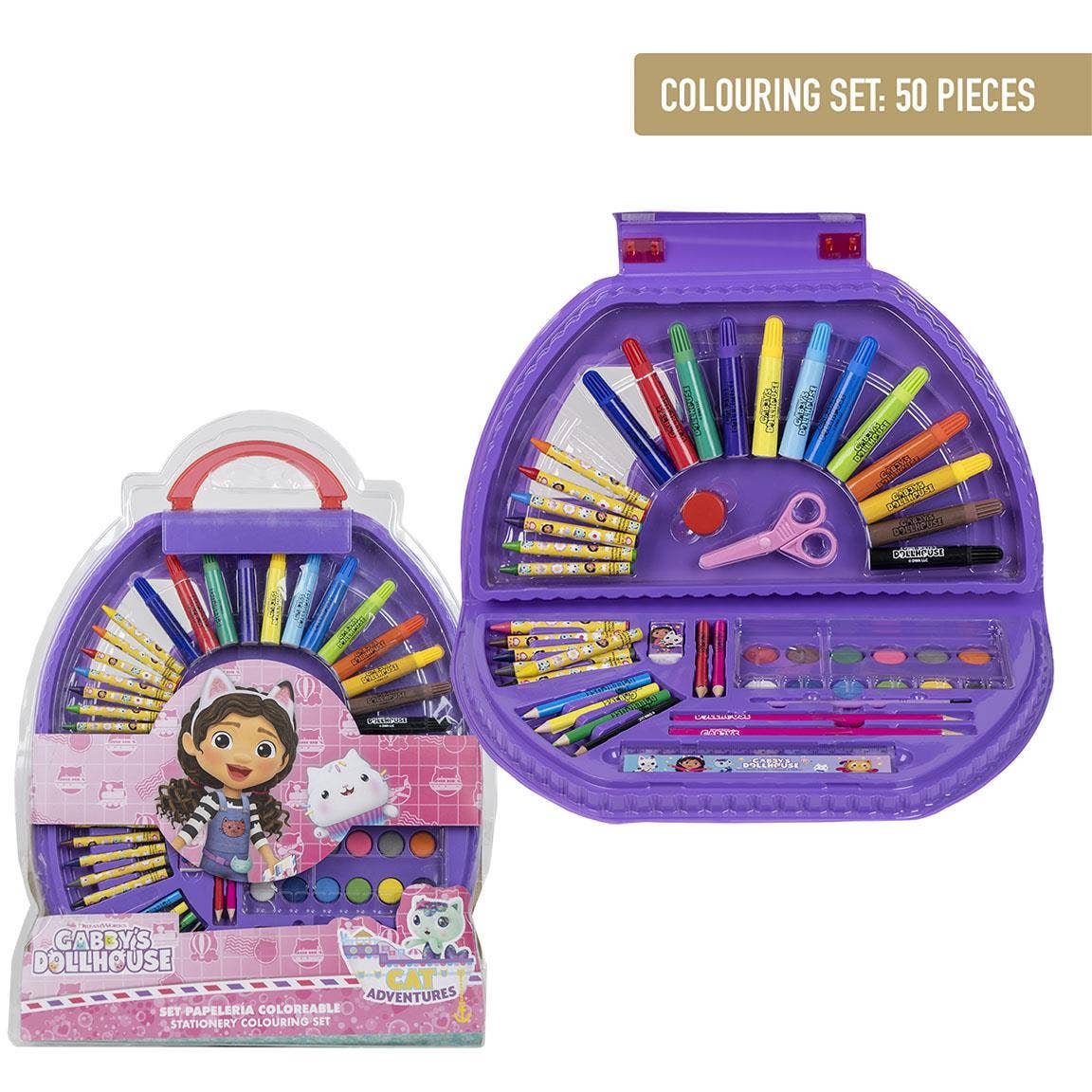 GABBY'S DOLLHOUSE 50-PIECE STATIONERY SET