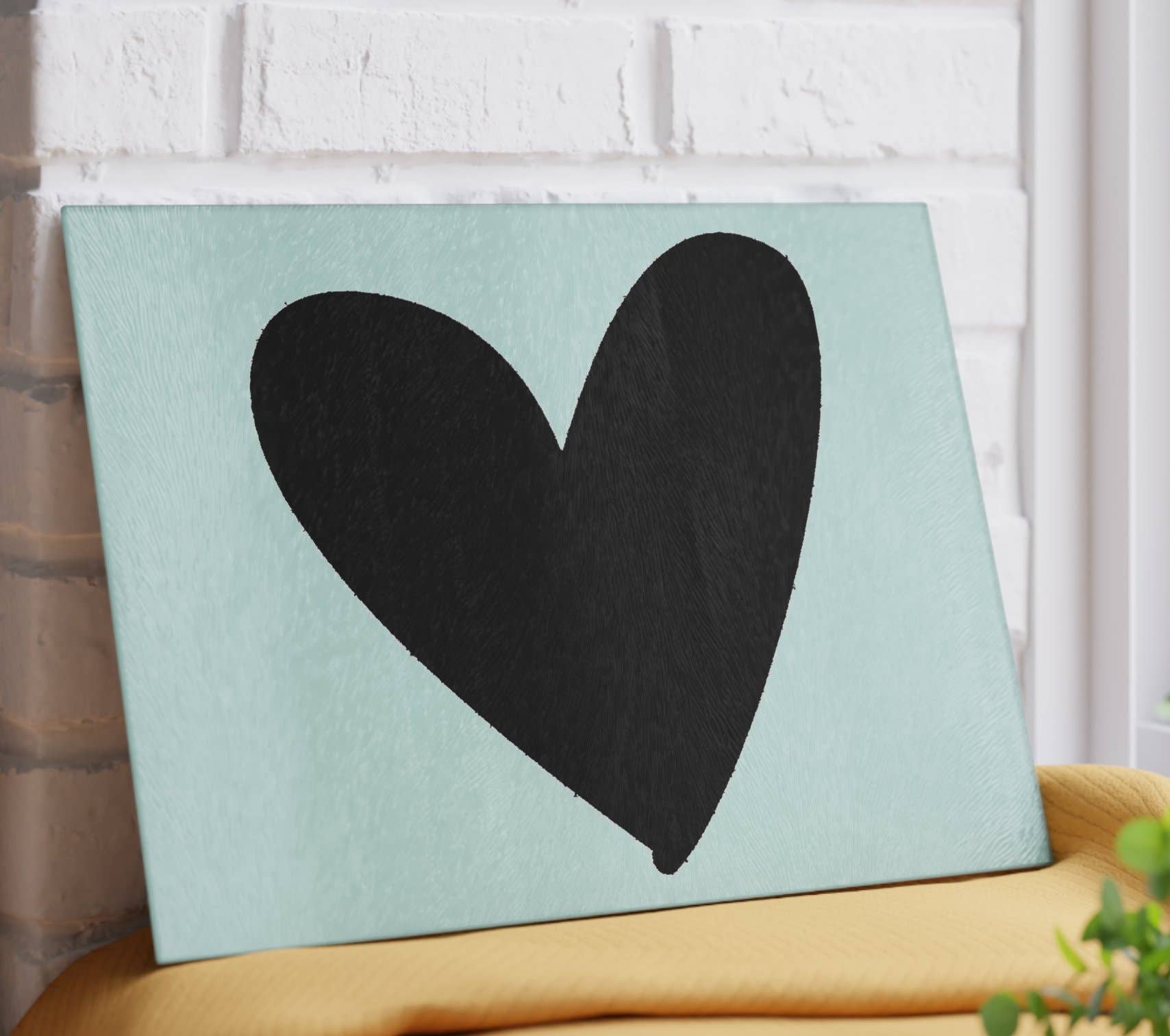 Black Heart Cutting Board Serving Platter