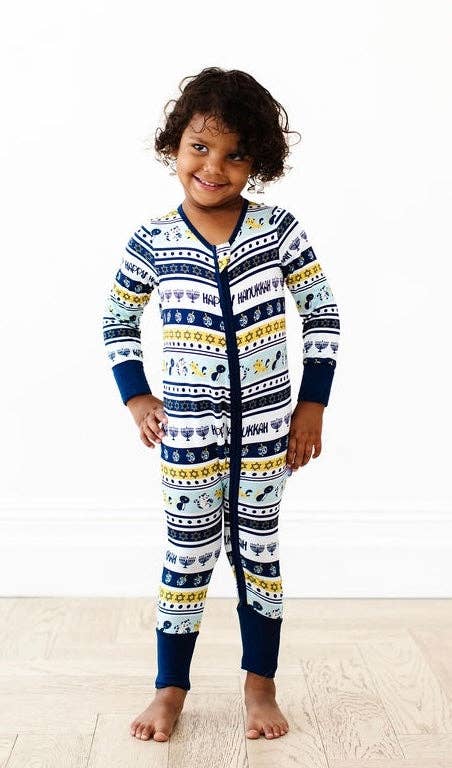 Hanukkah Cats Convertible Zipper Footie