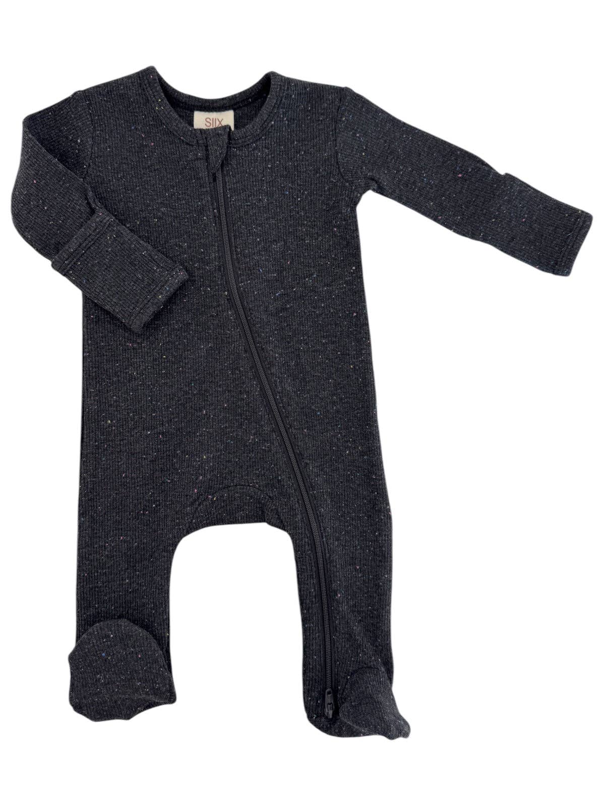 Charcoal Speckle / 2-Way Zip Footie