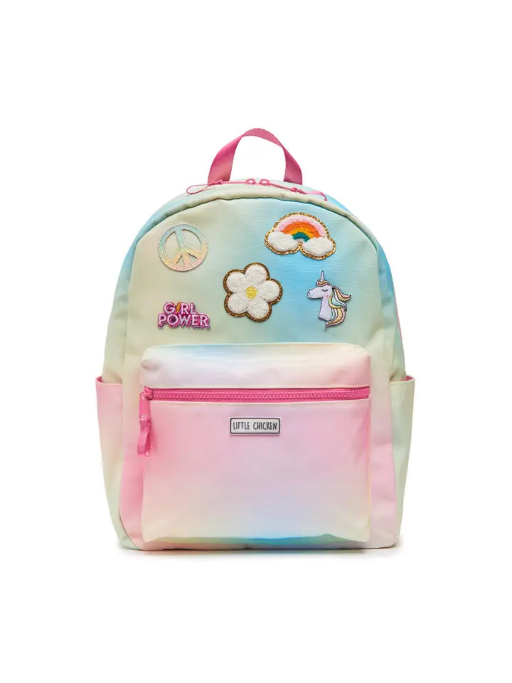 Rainbow Kids Backpack with Patches