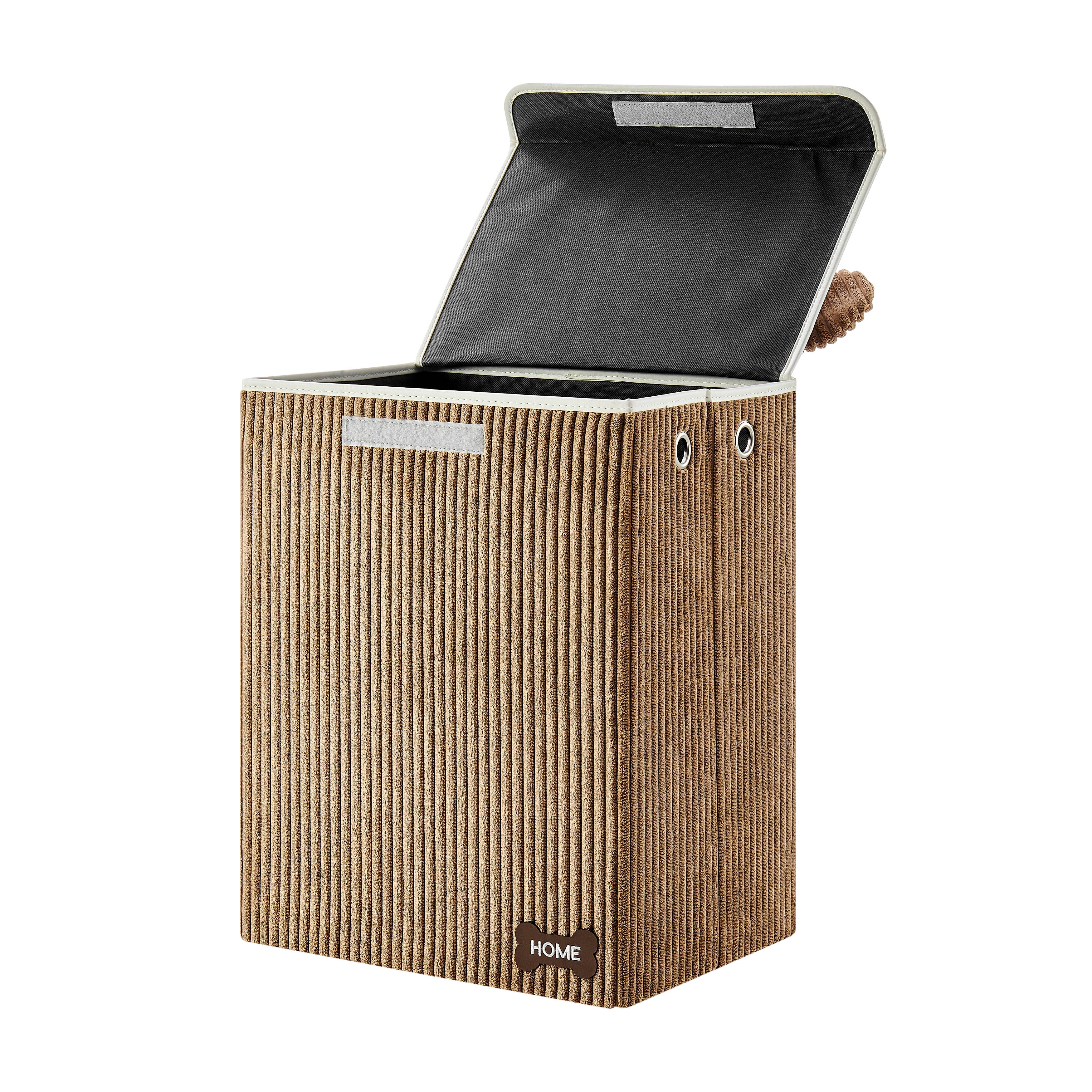 Personalized Collapsible Corduroy Plush Storage Box/Hamper - Dog