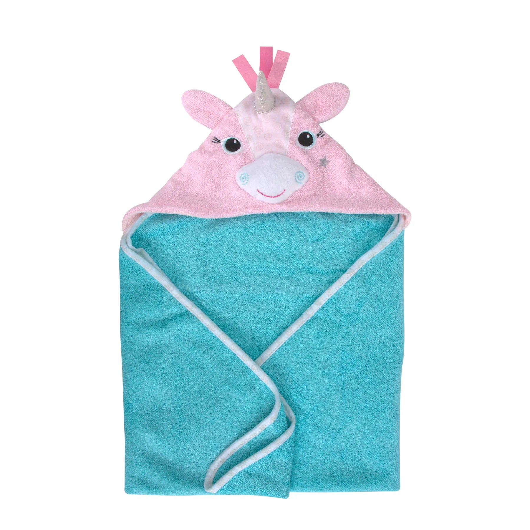 Personalized Baby Bath Towel - Snow Terry Hooded - Allie Alicorn