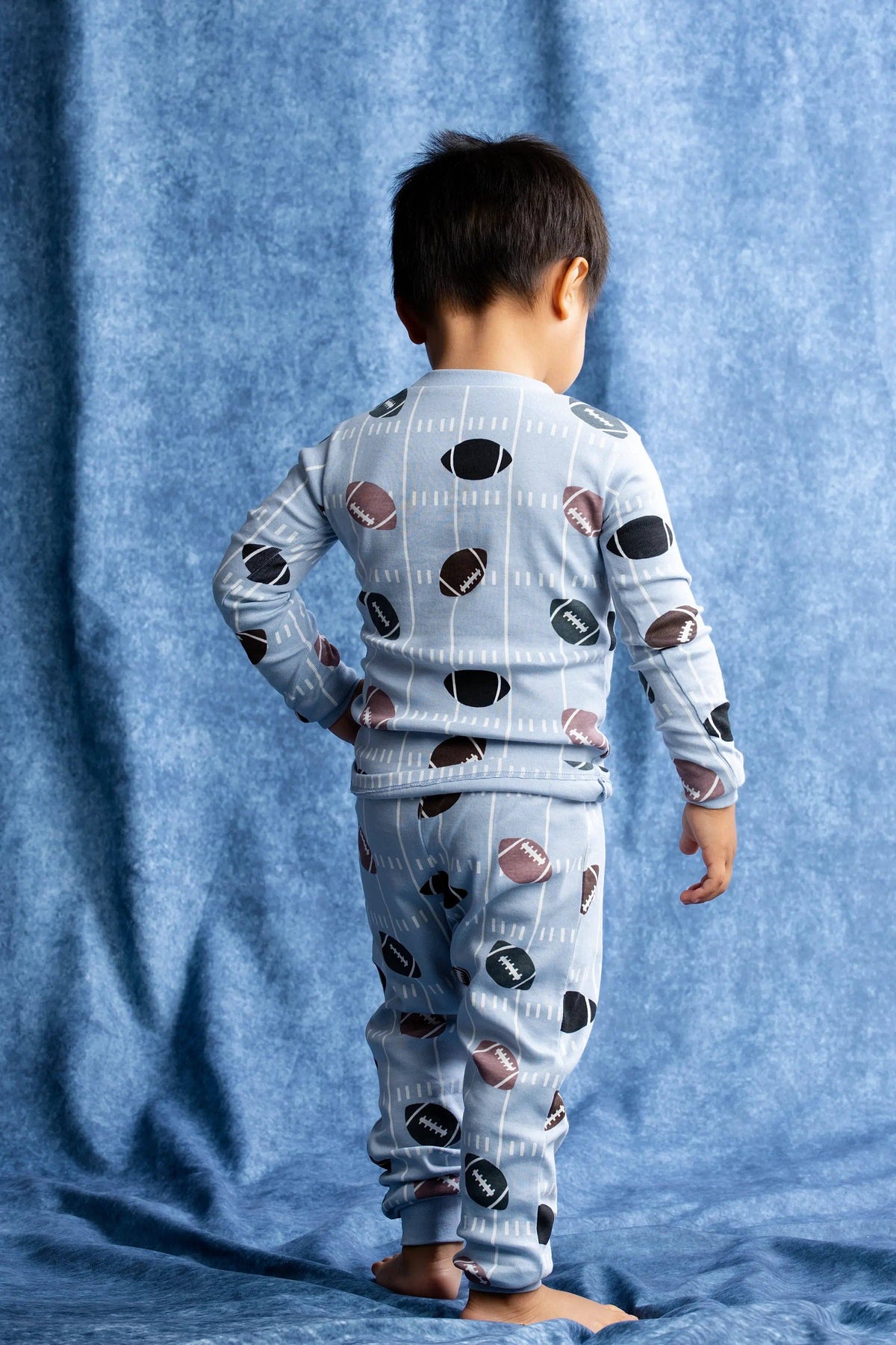 Two-Piece Pajama Set Football Fun