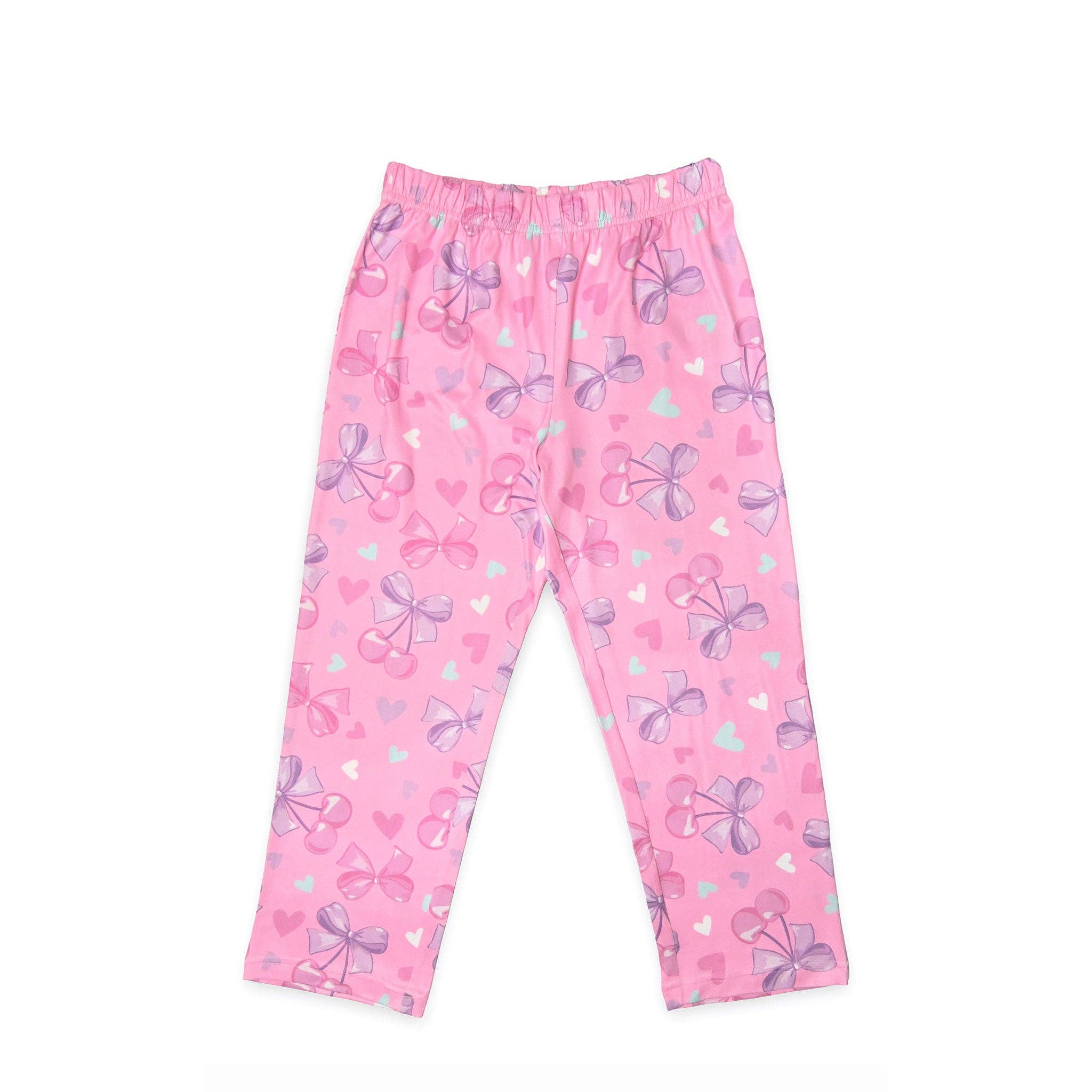 Cherry Bow Print Yummy Pajama Set with Headband